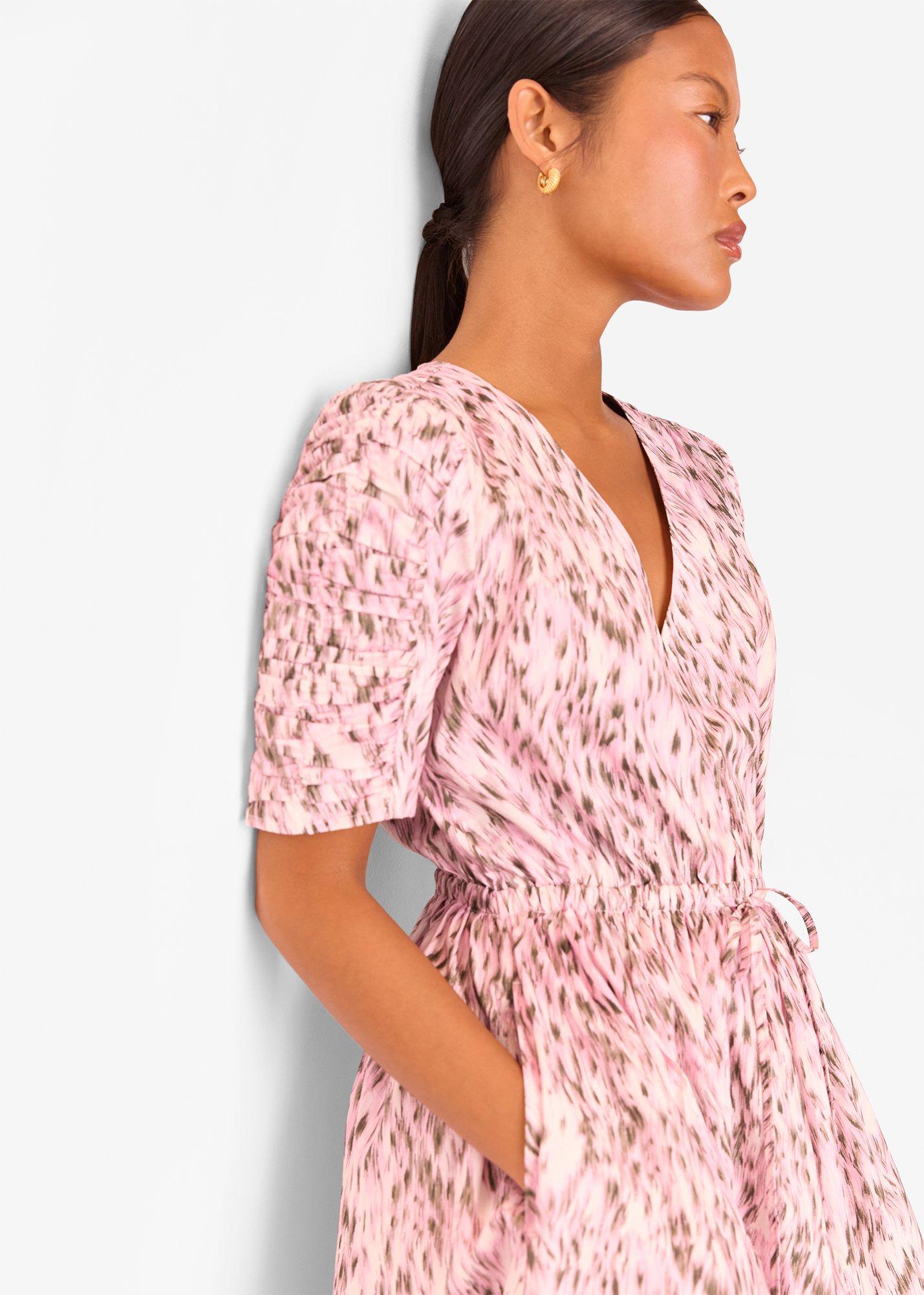 Leopard Cotton Midi Dress