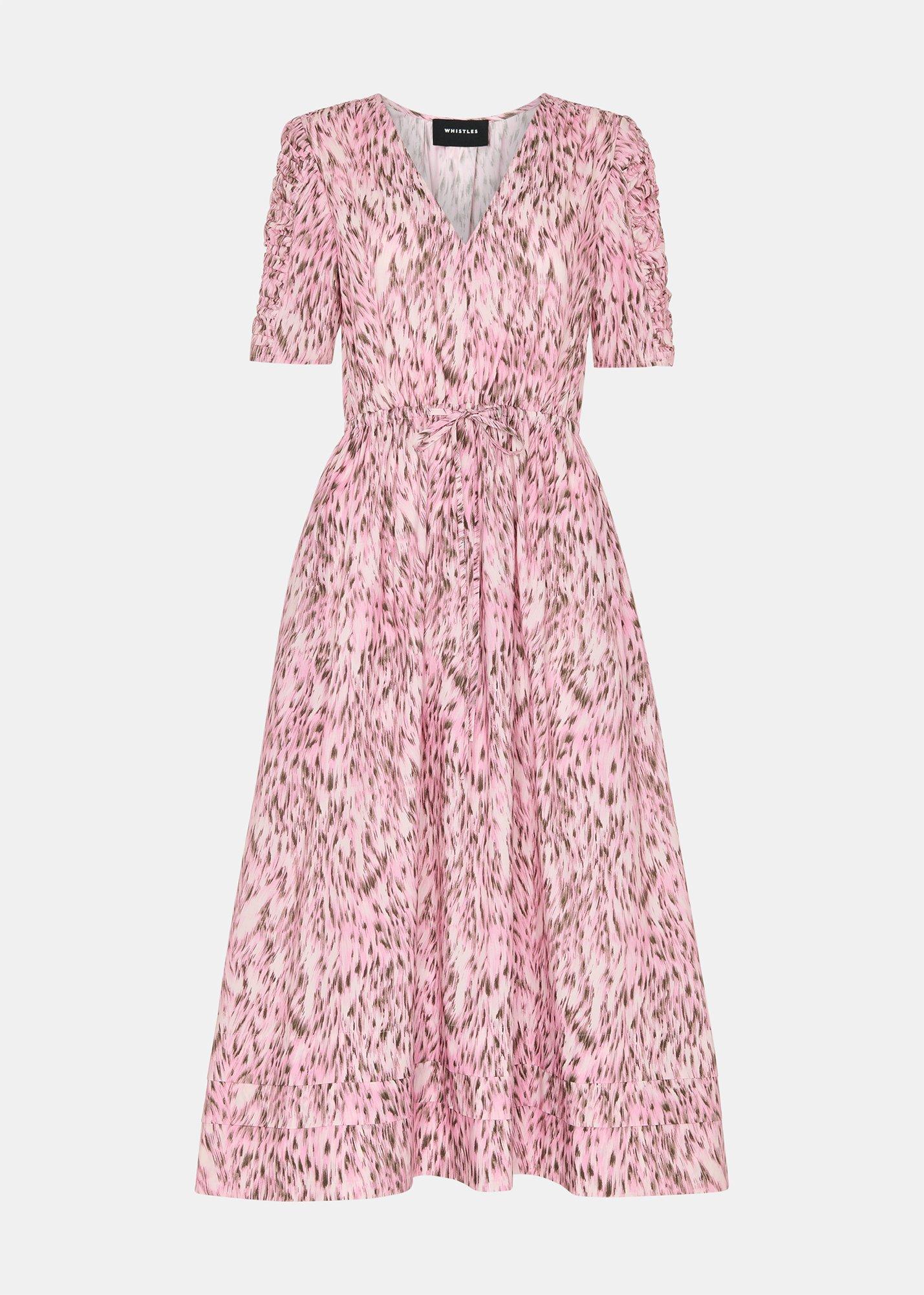 Leopard Cotton Midi Dress