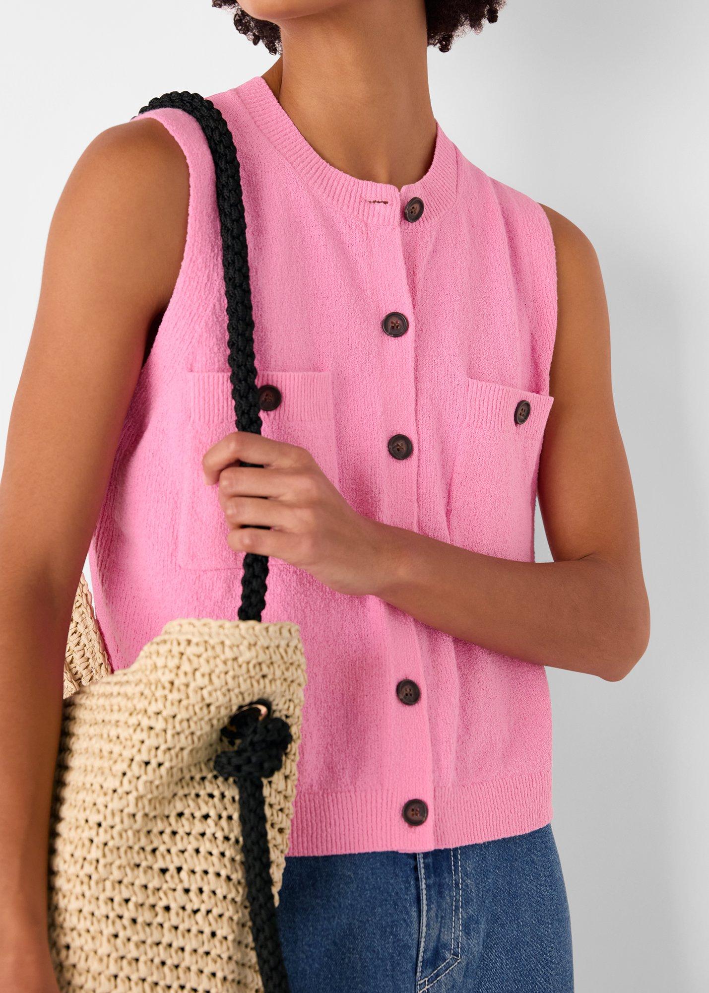 Cotton Boucle Textured Tank