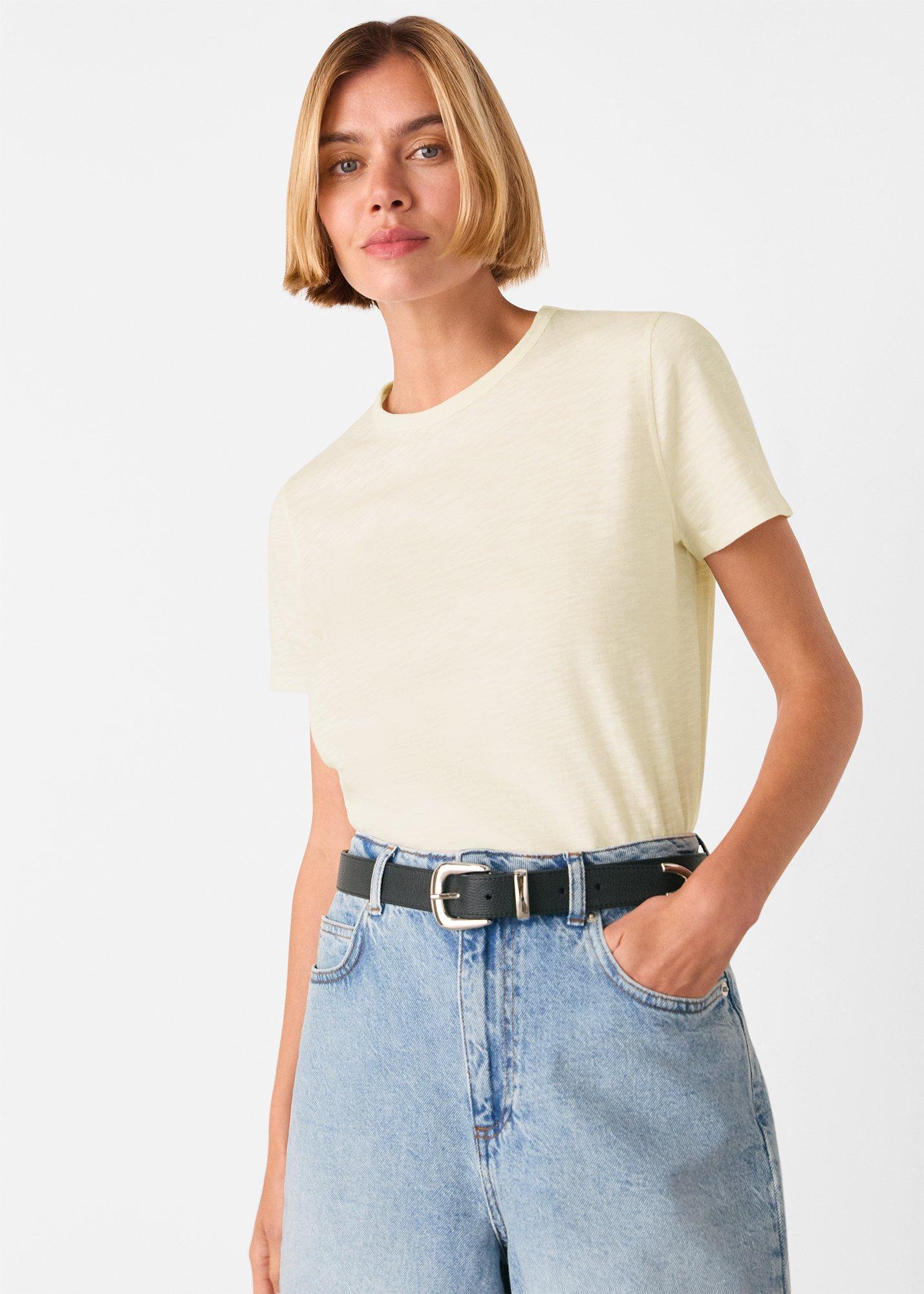 Cream Posie Double Trim Tee