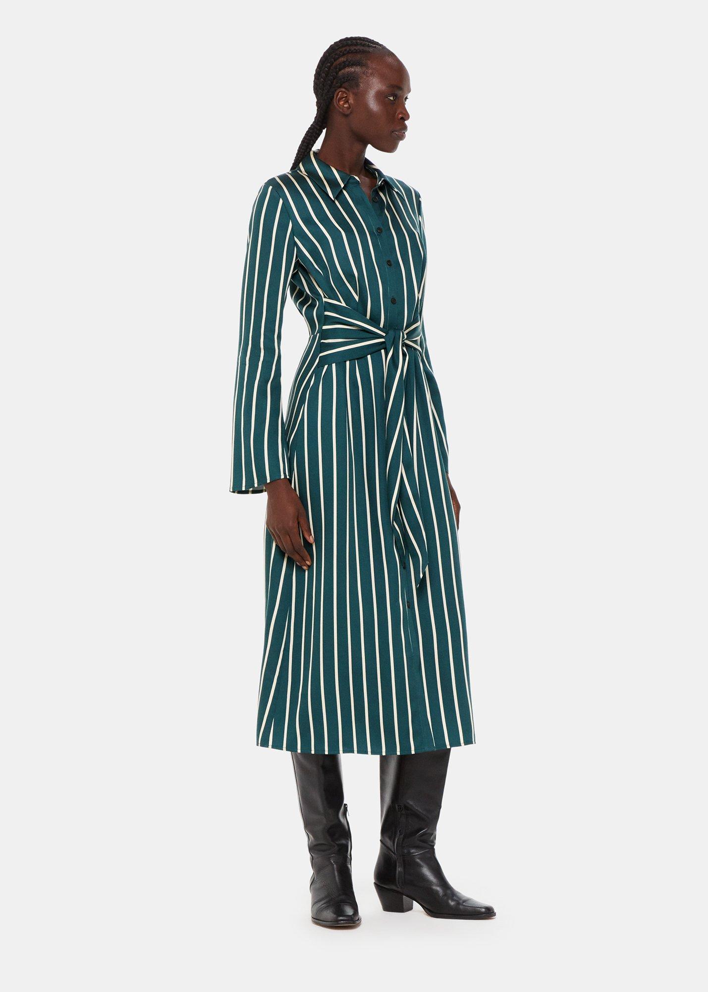 Alex Stripe Shirt Dress