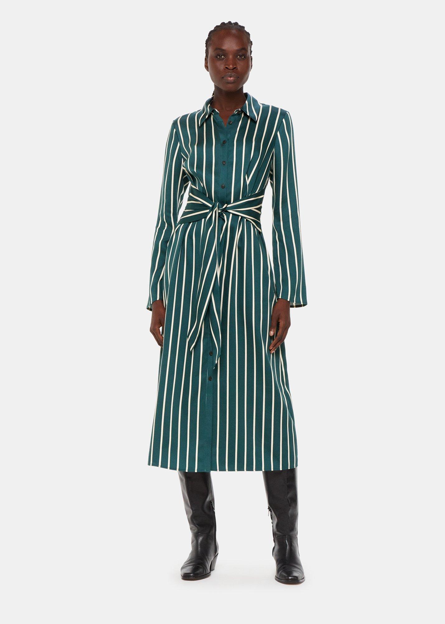 Alex Stripe Shirt Dress