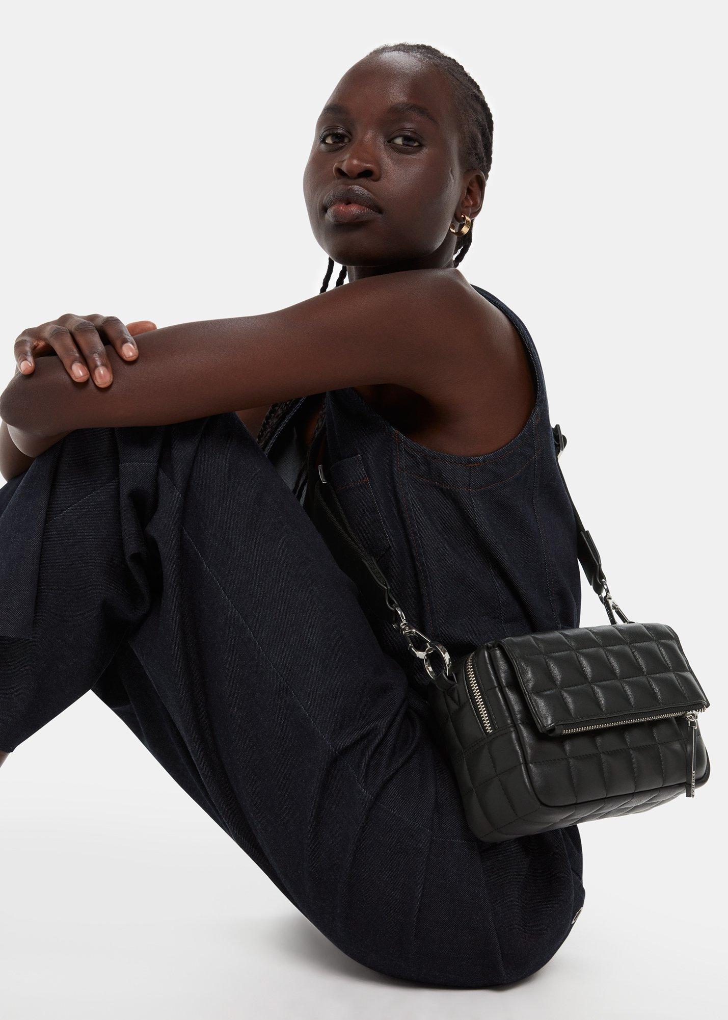 Black Quilted Bibi Crossbody Bag