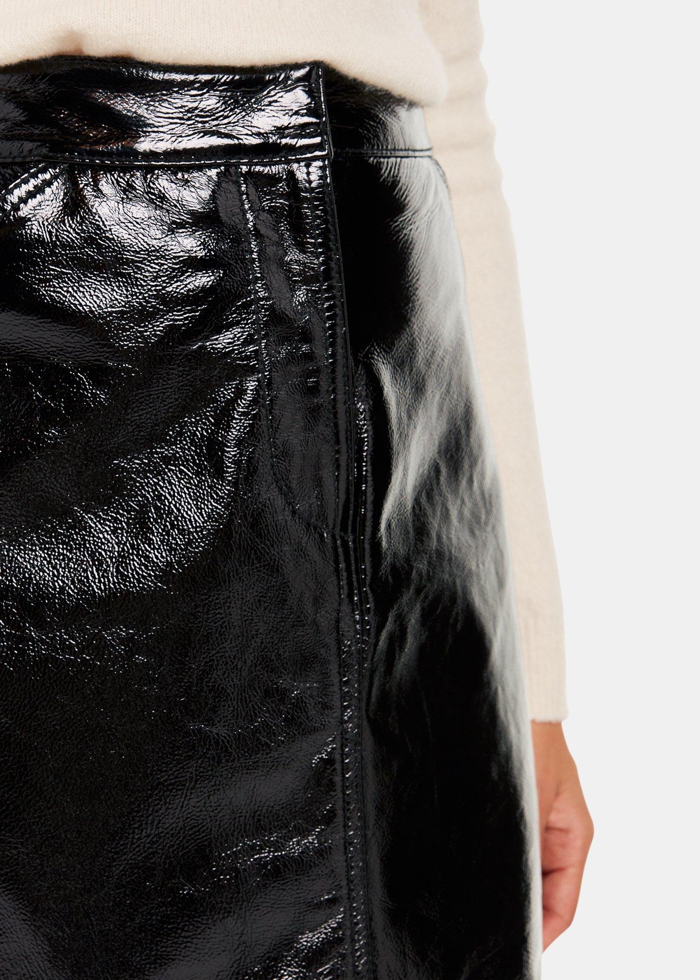 Petite Rachel Patent Leather Skirt