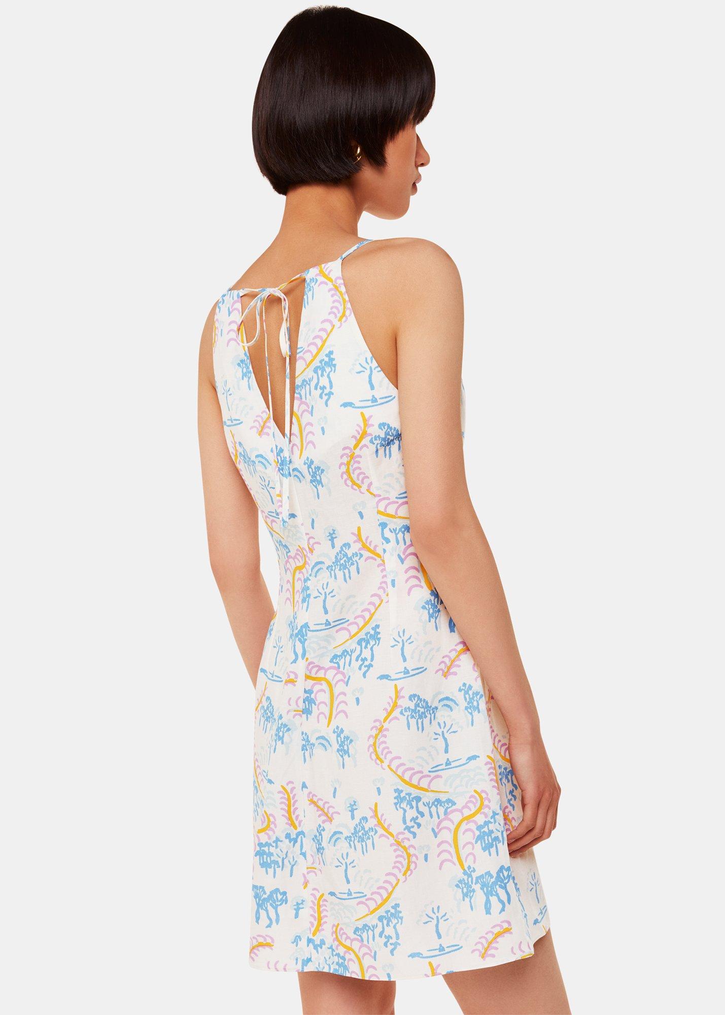 Ivory Rainforest Linen Blend Dress