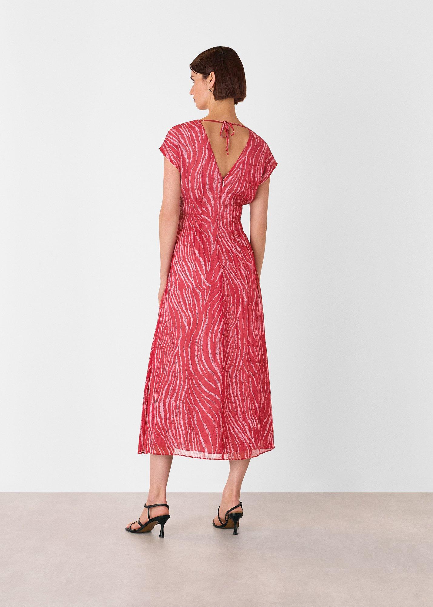 Zebra Texture Midi Dress