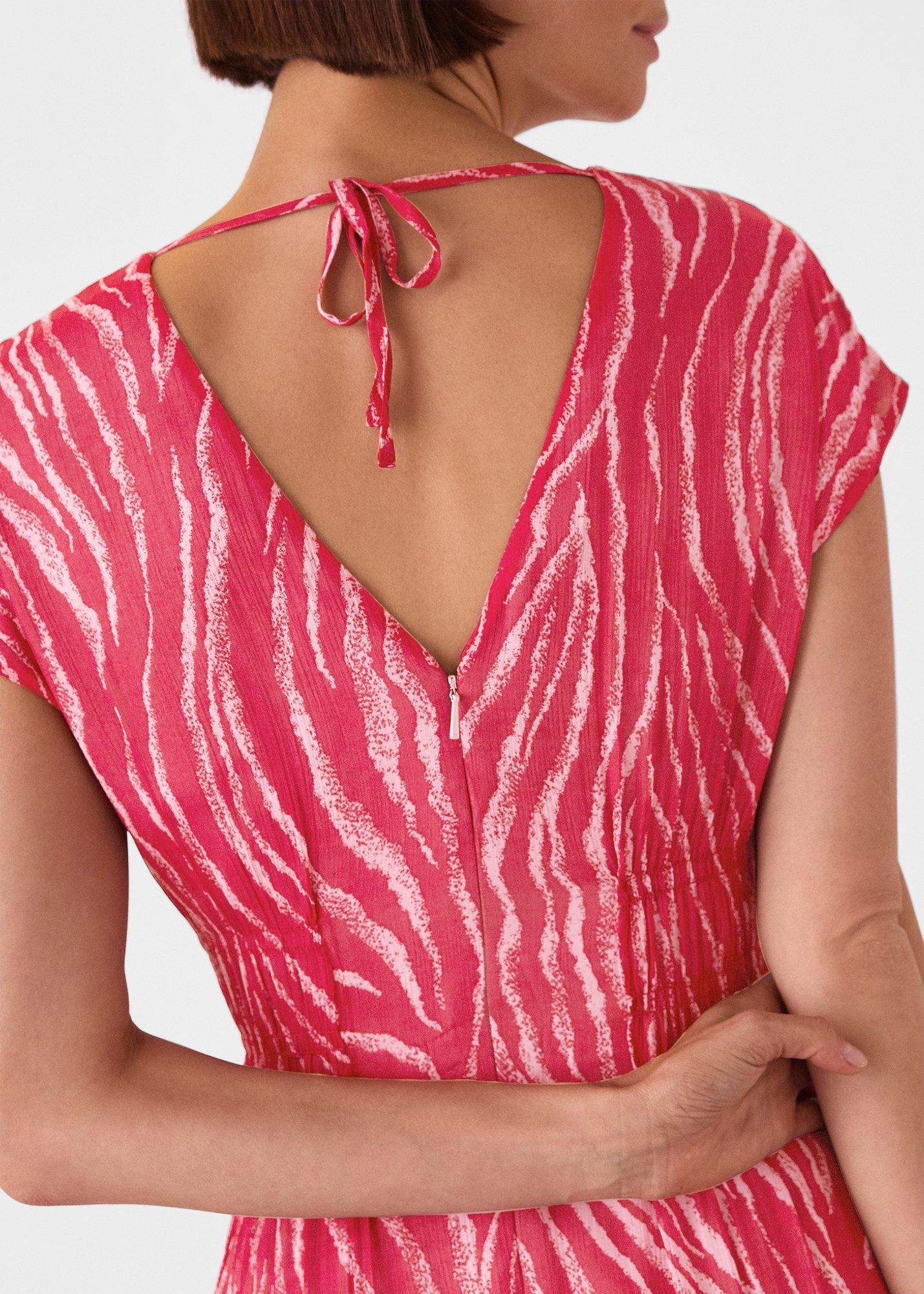 Zebra Texture Midi Dress