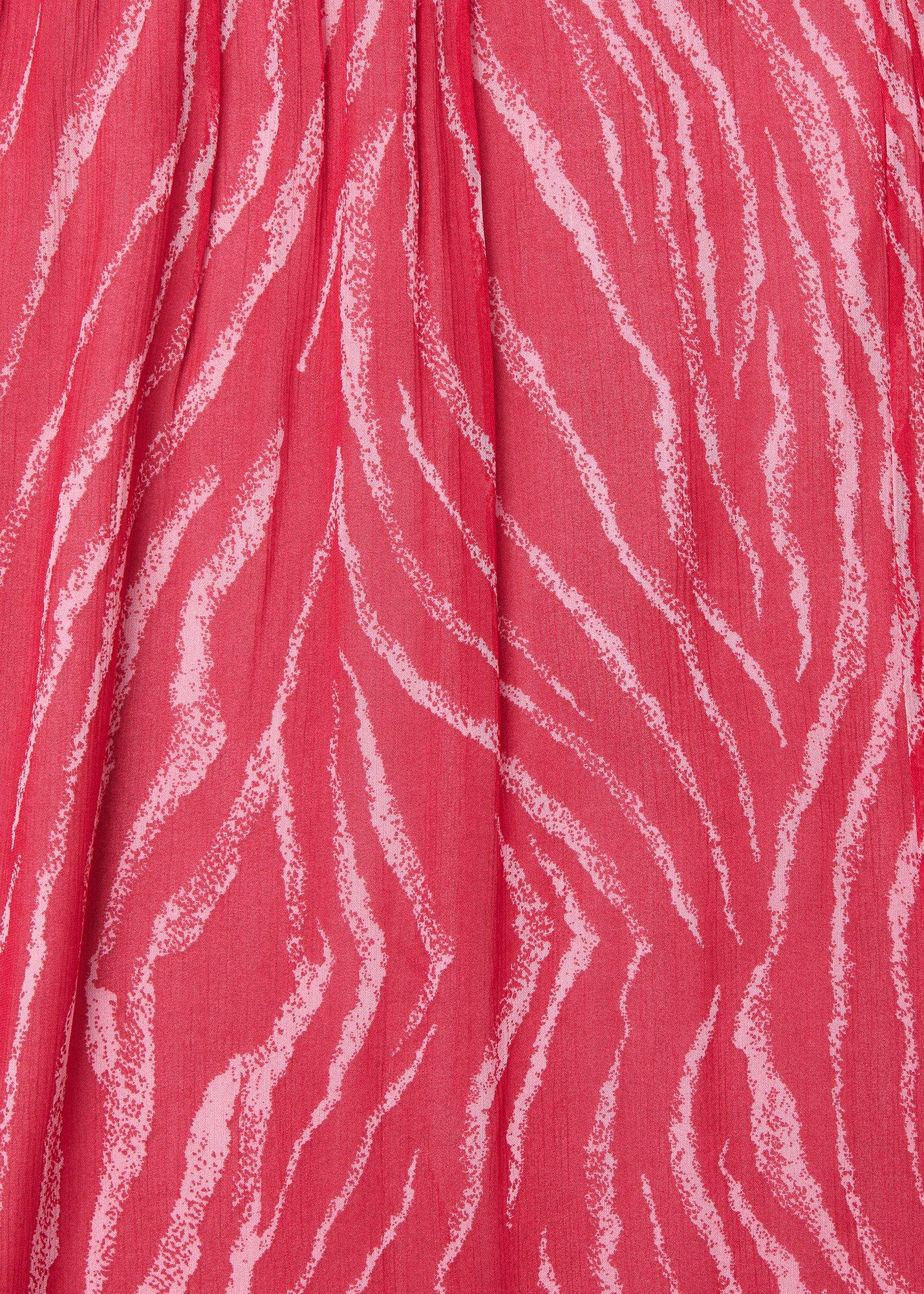 Zebra Texture Midi Dress