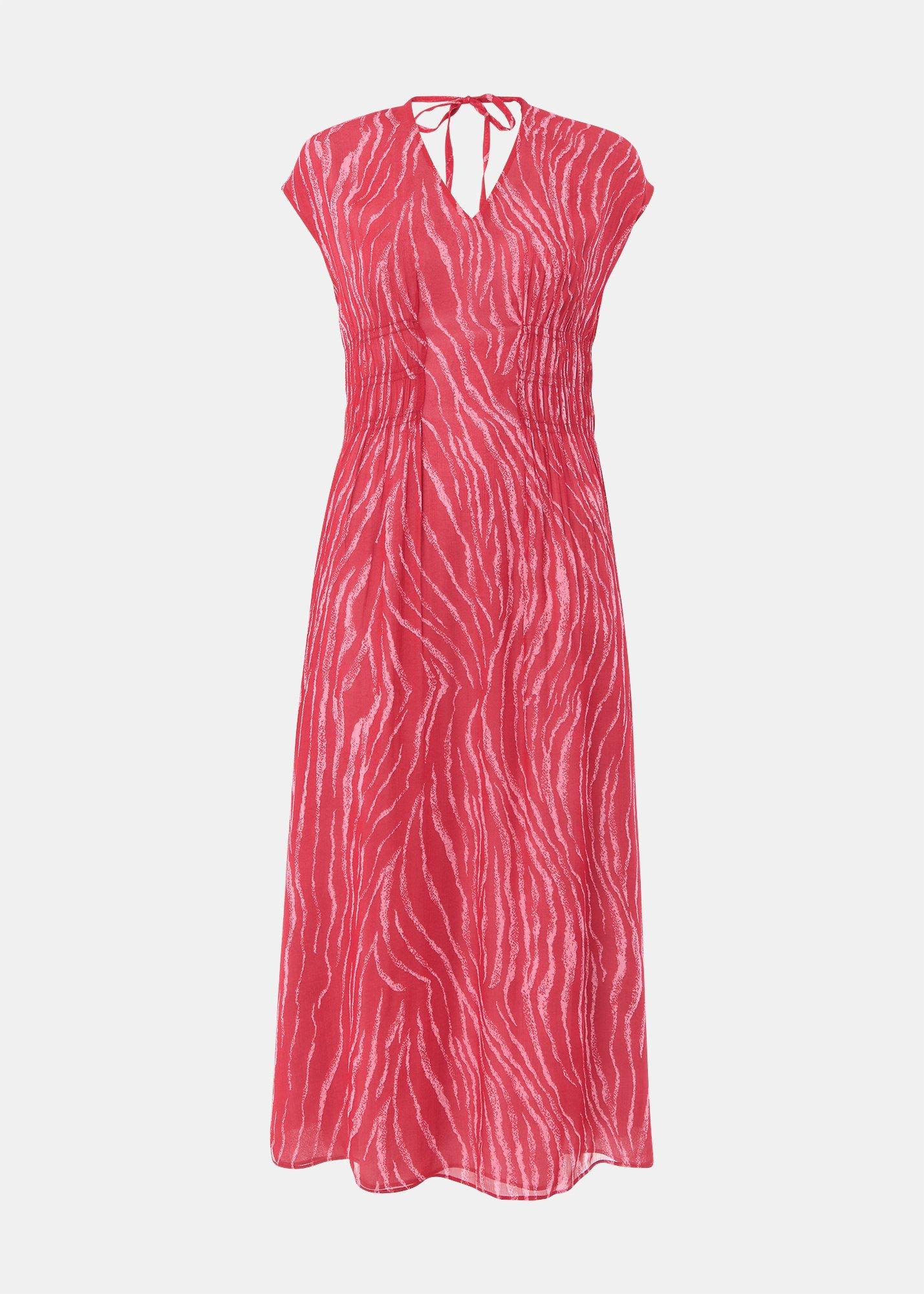 Zebra Texture Midi Dress