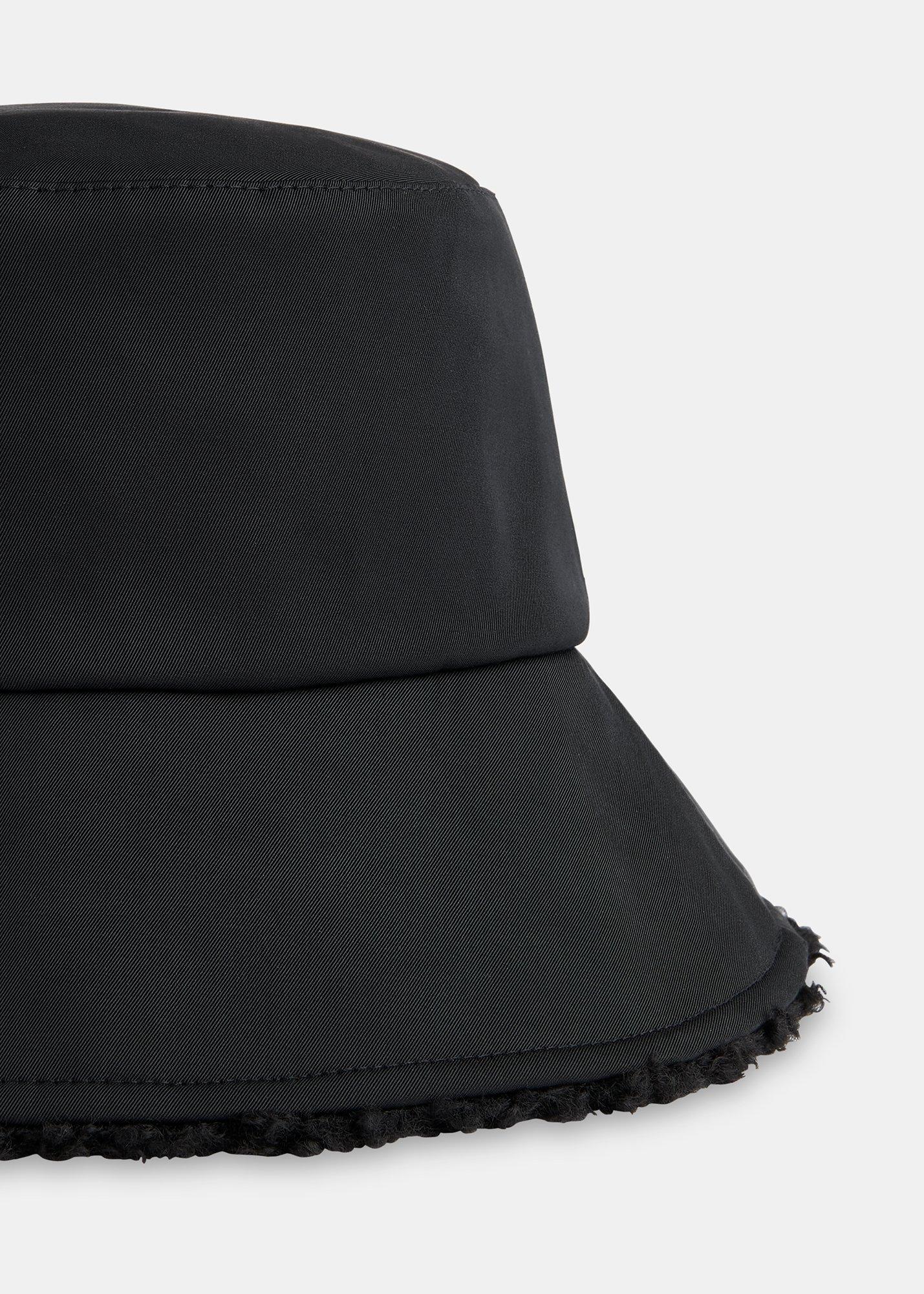 Black Reversible Borg Bucket Hat