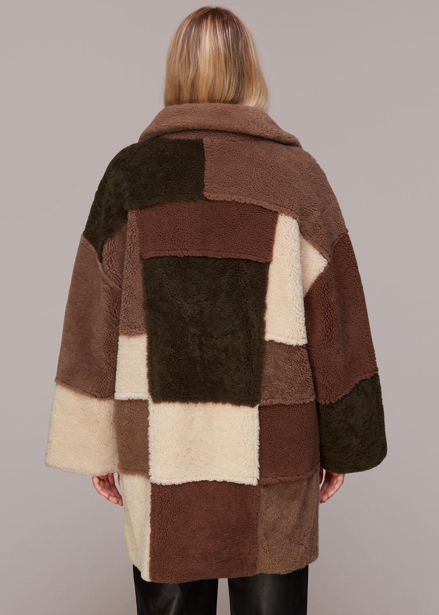 Brown Reversible Patchwork Coat