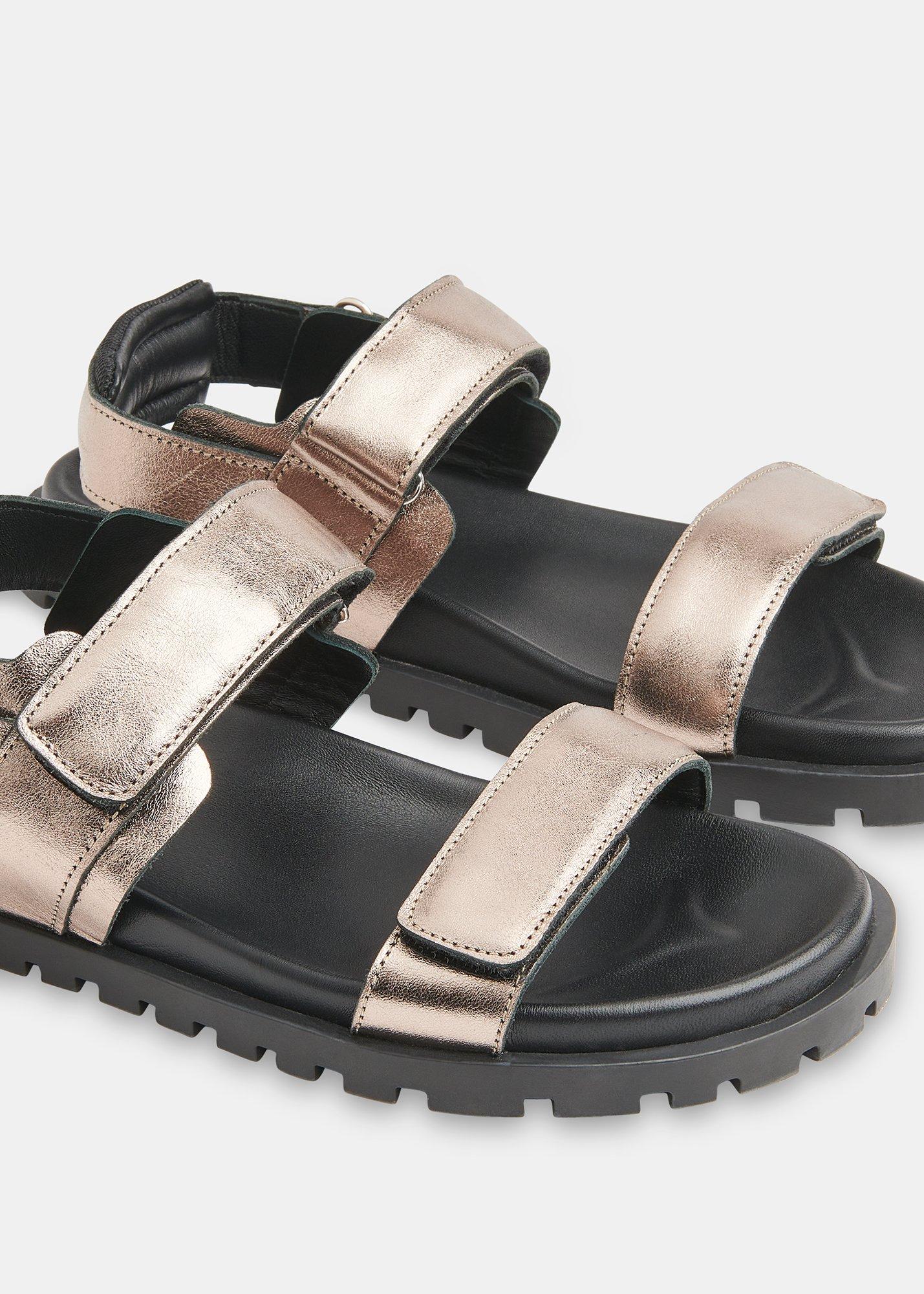 Pewter Ria Sporty Velcro Sandal