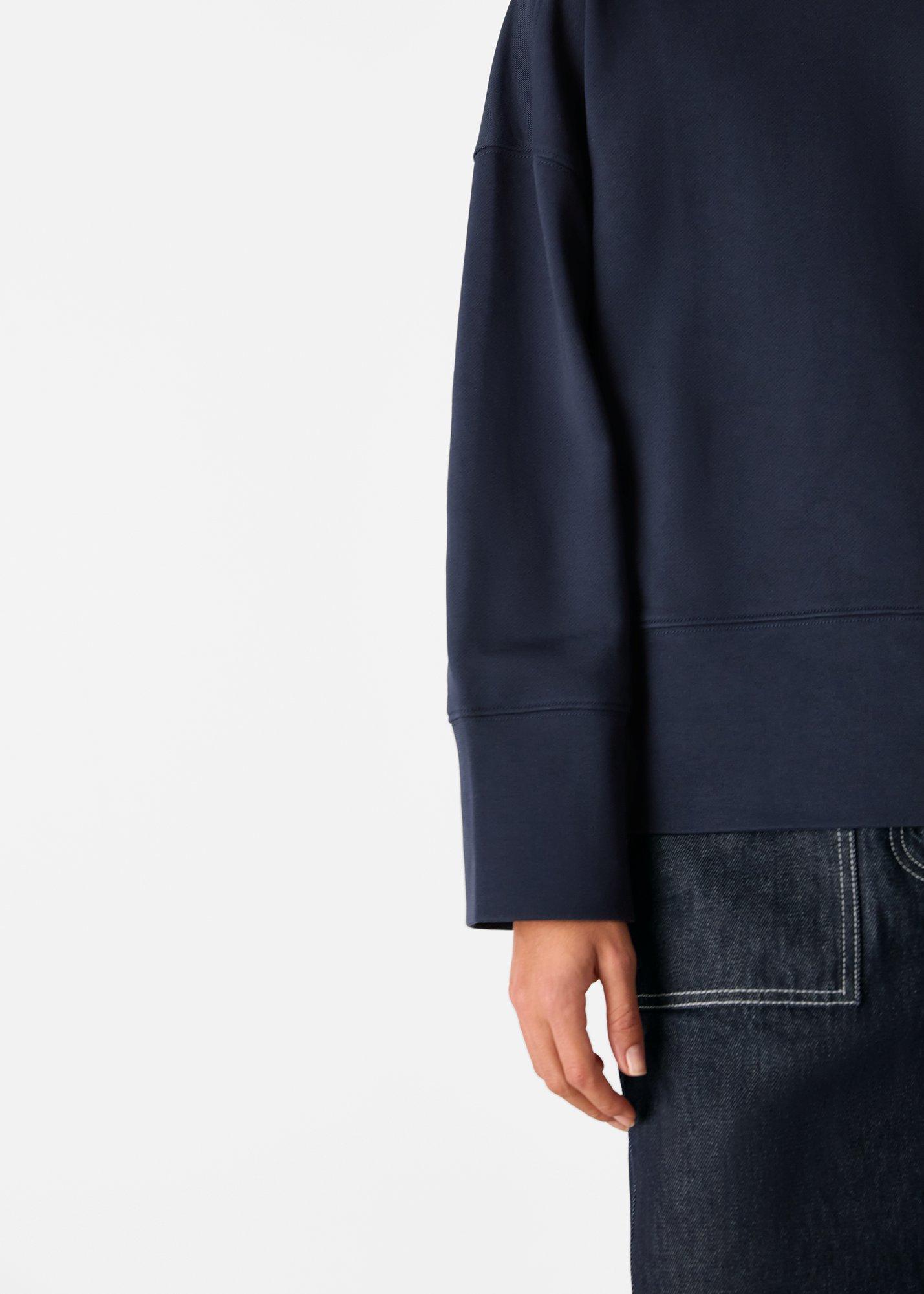 Rib Cuff Detail Jersey Sweat