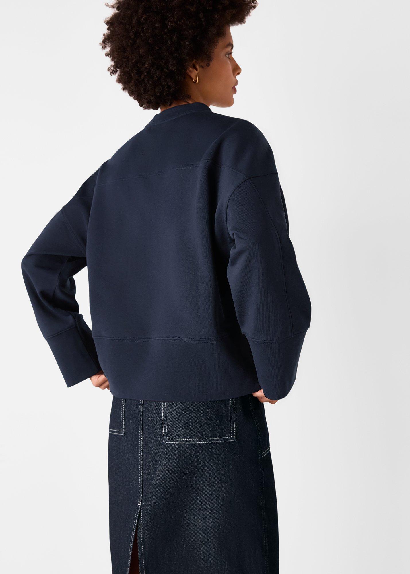 Rib Cuff Detail Jersey Sweat