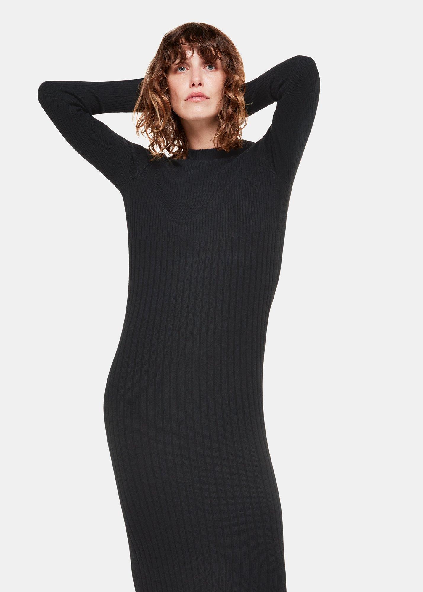 Ribbed Knitted Midi Dress