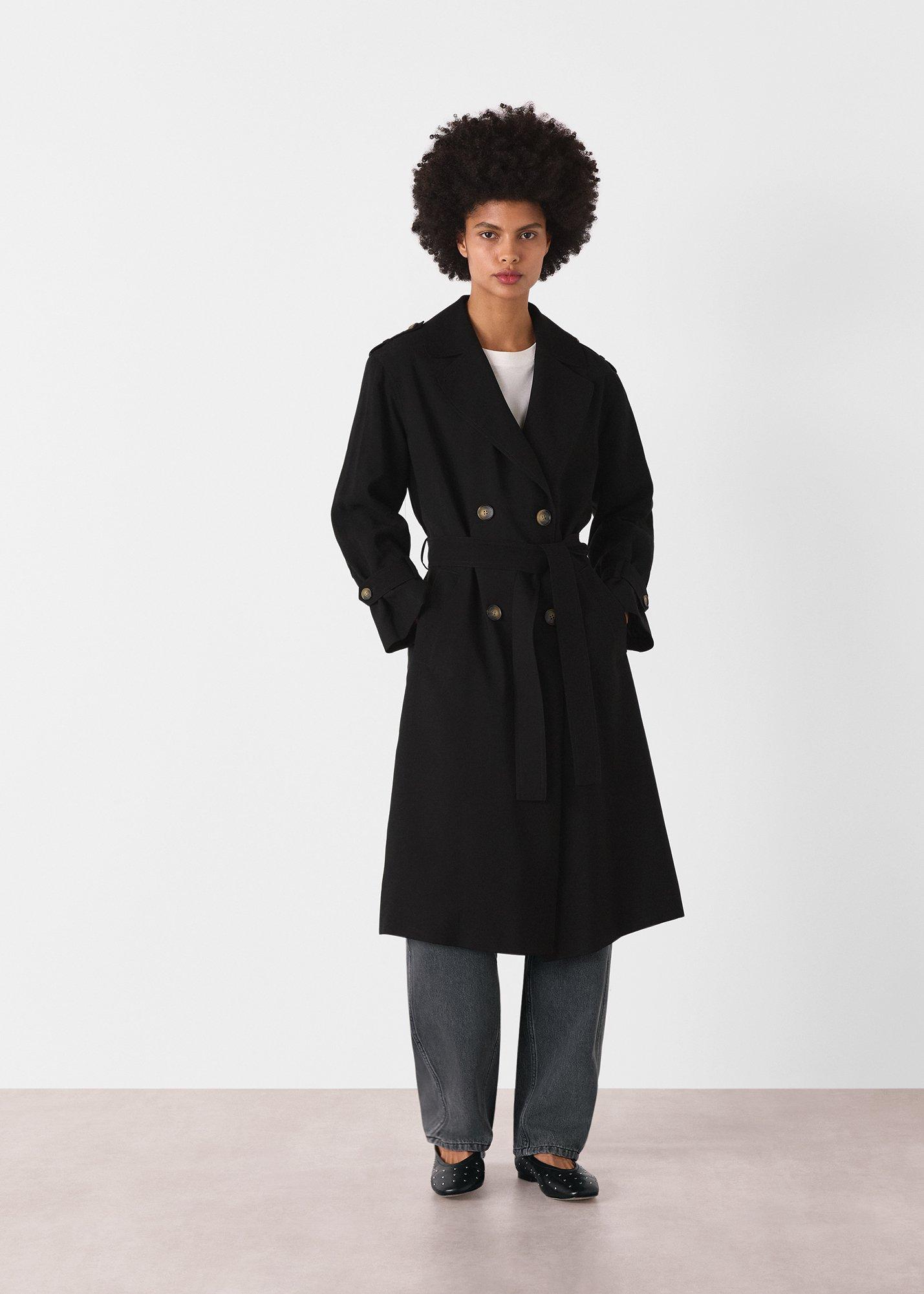 Black Riley Trench Coat
