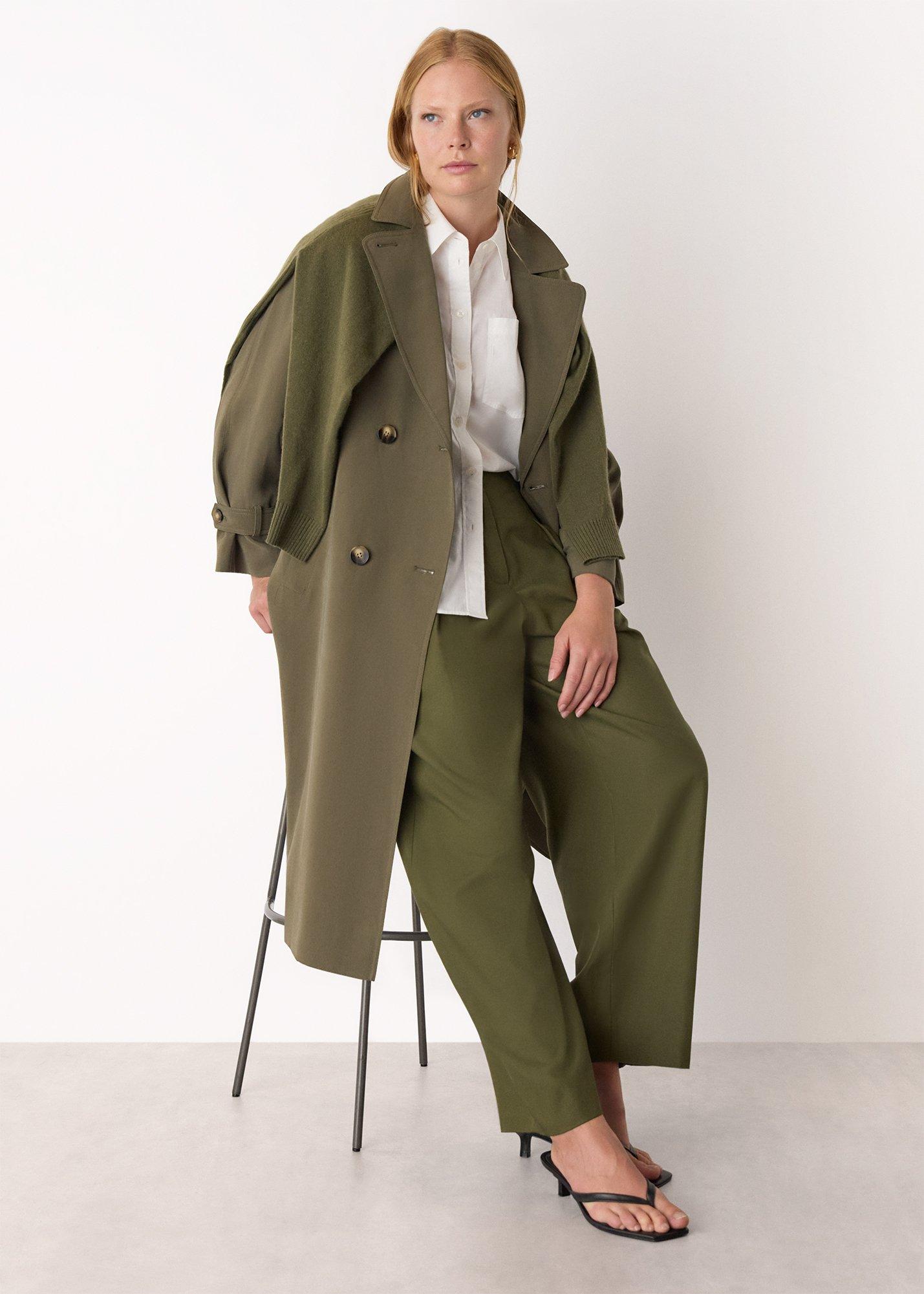 Khaki Petite Riley Trench Coat
