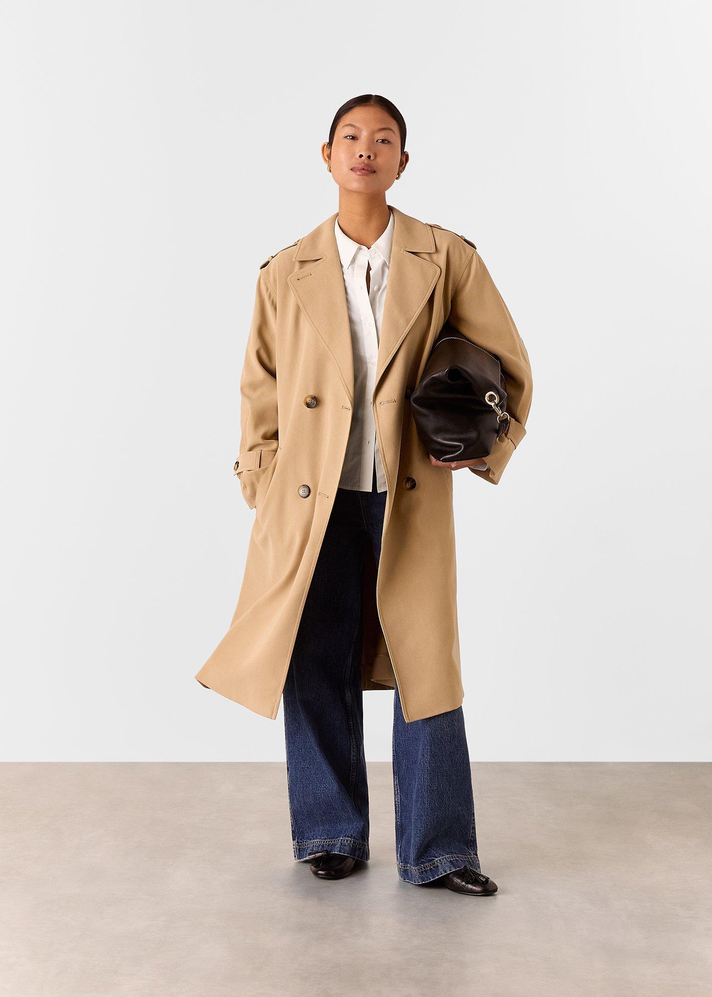 Neutral Riley Trench Coat