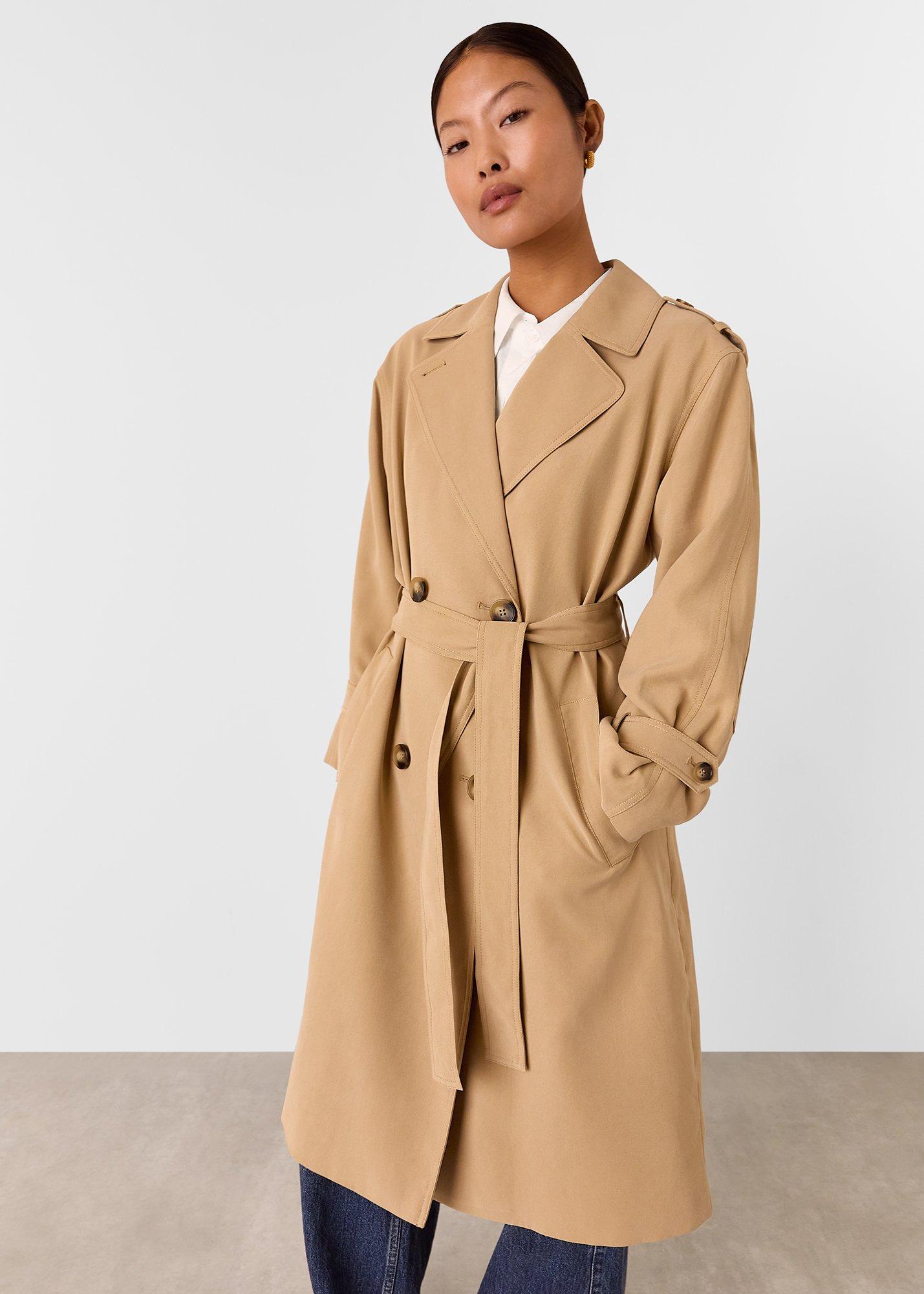 Neutral Riley Trench Coat