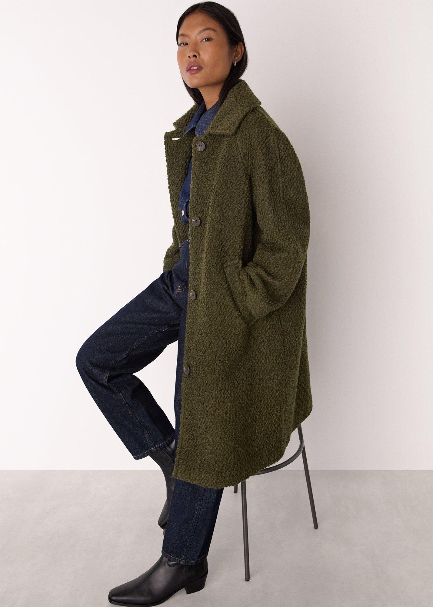 Khaki Romy Boucle Coat