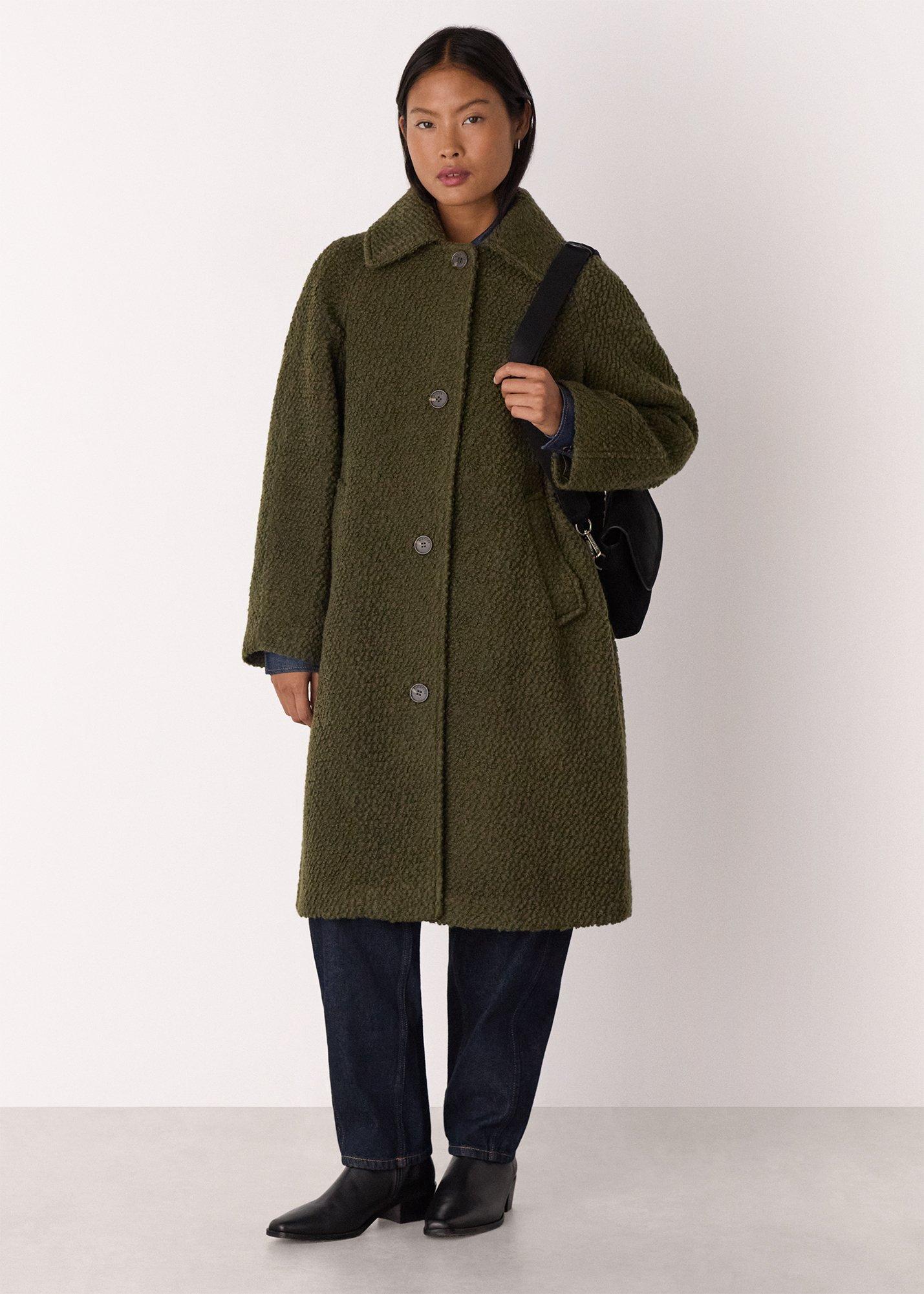 Khaki Romy Boucle Coat