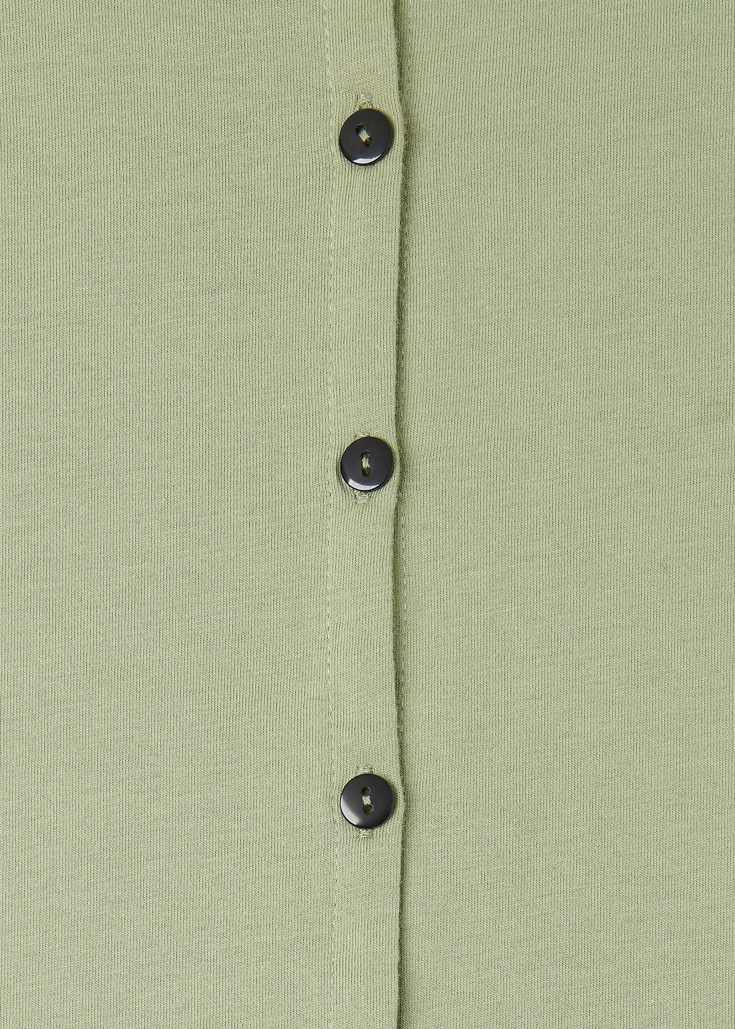 Round Neck Button Up Tee