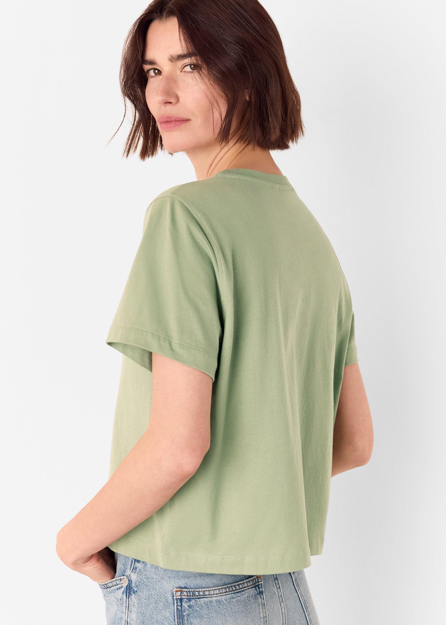Round Neck Button Up Tee