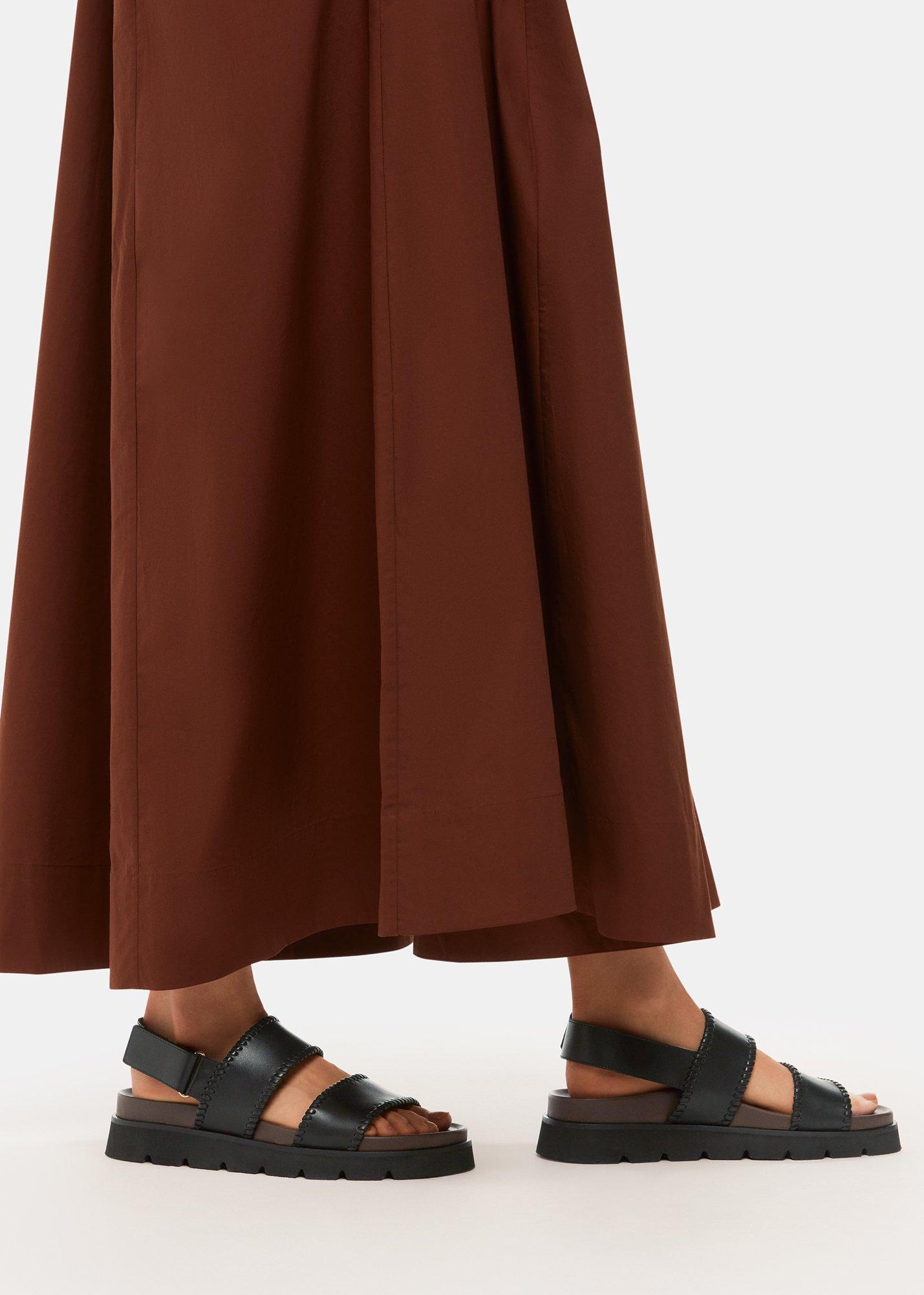 Black Ruben Whipstitch Velcro Sandal