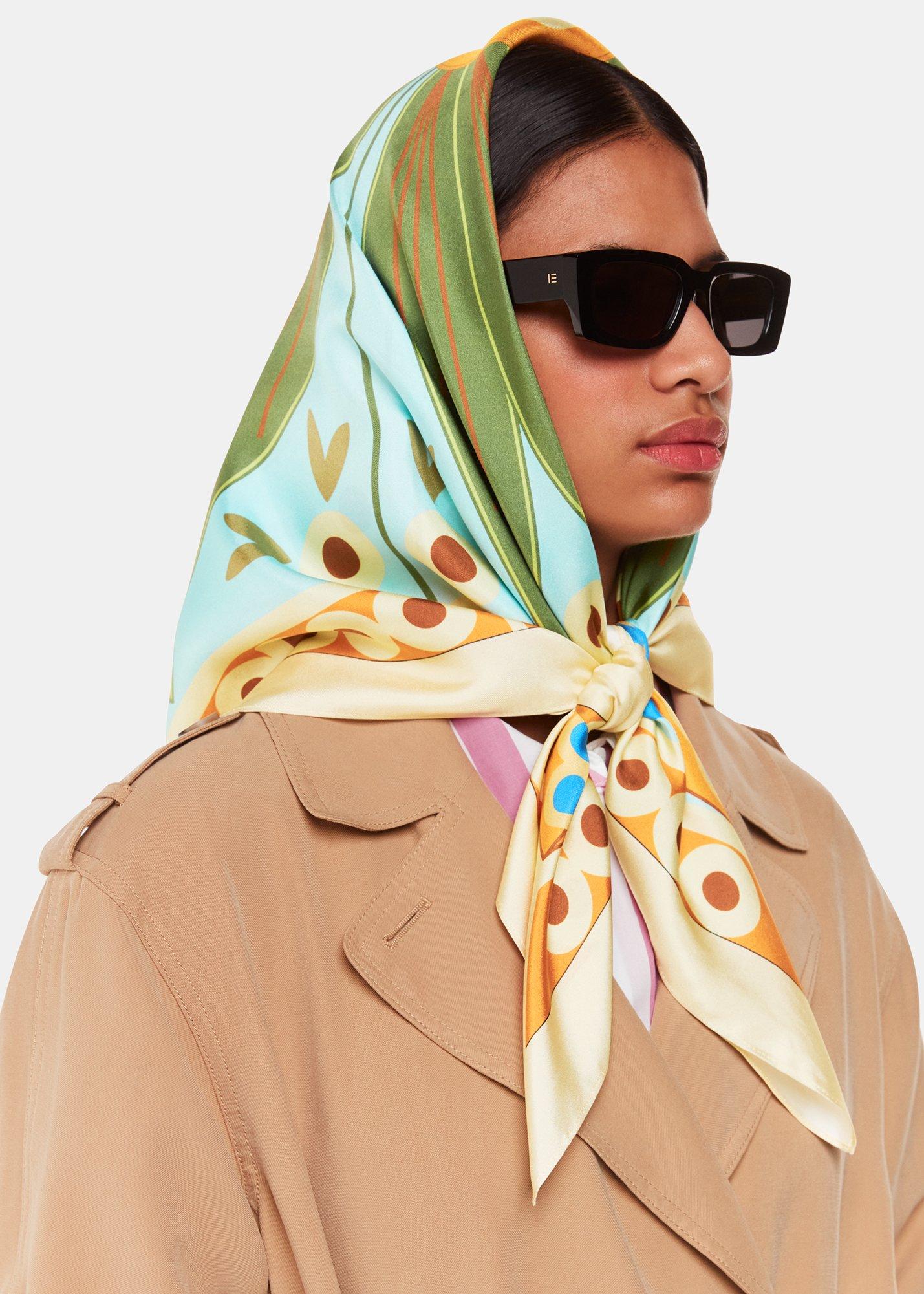 Sahar Botanical Silk Scarf