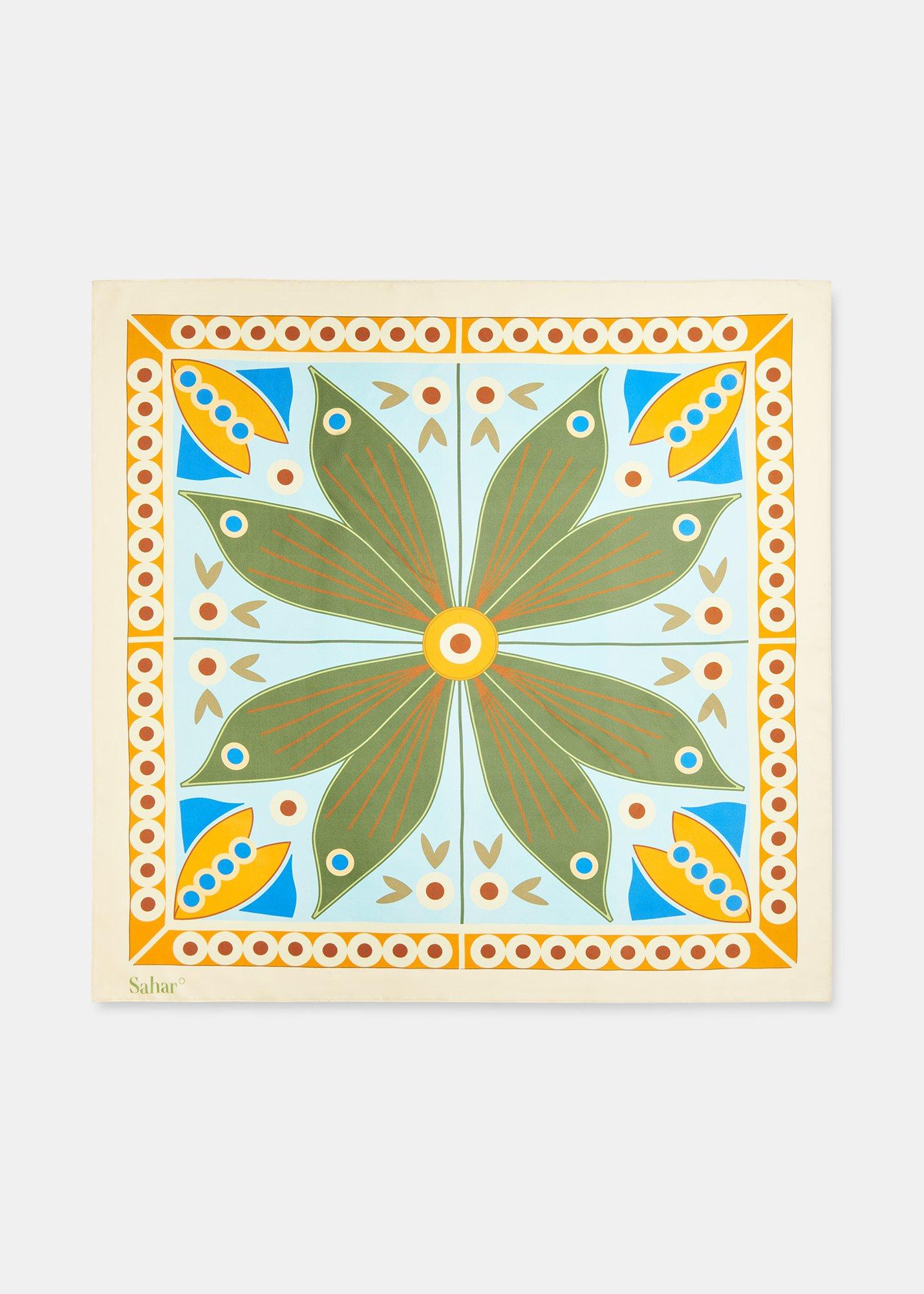 Sahar Botanical Silk Scarf