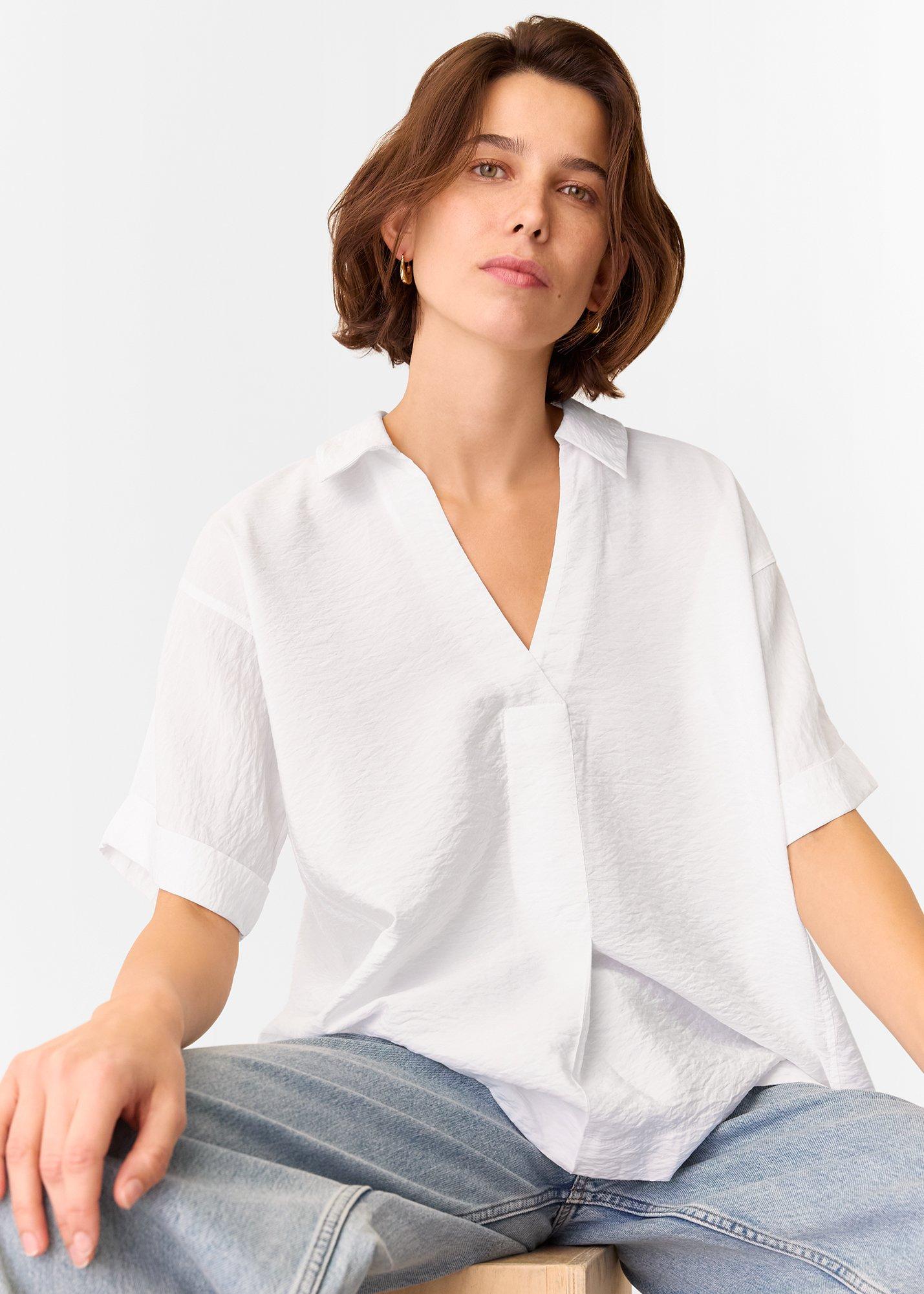 White Sasha Relaxed Shirt