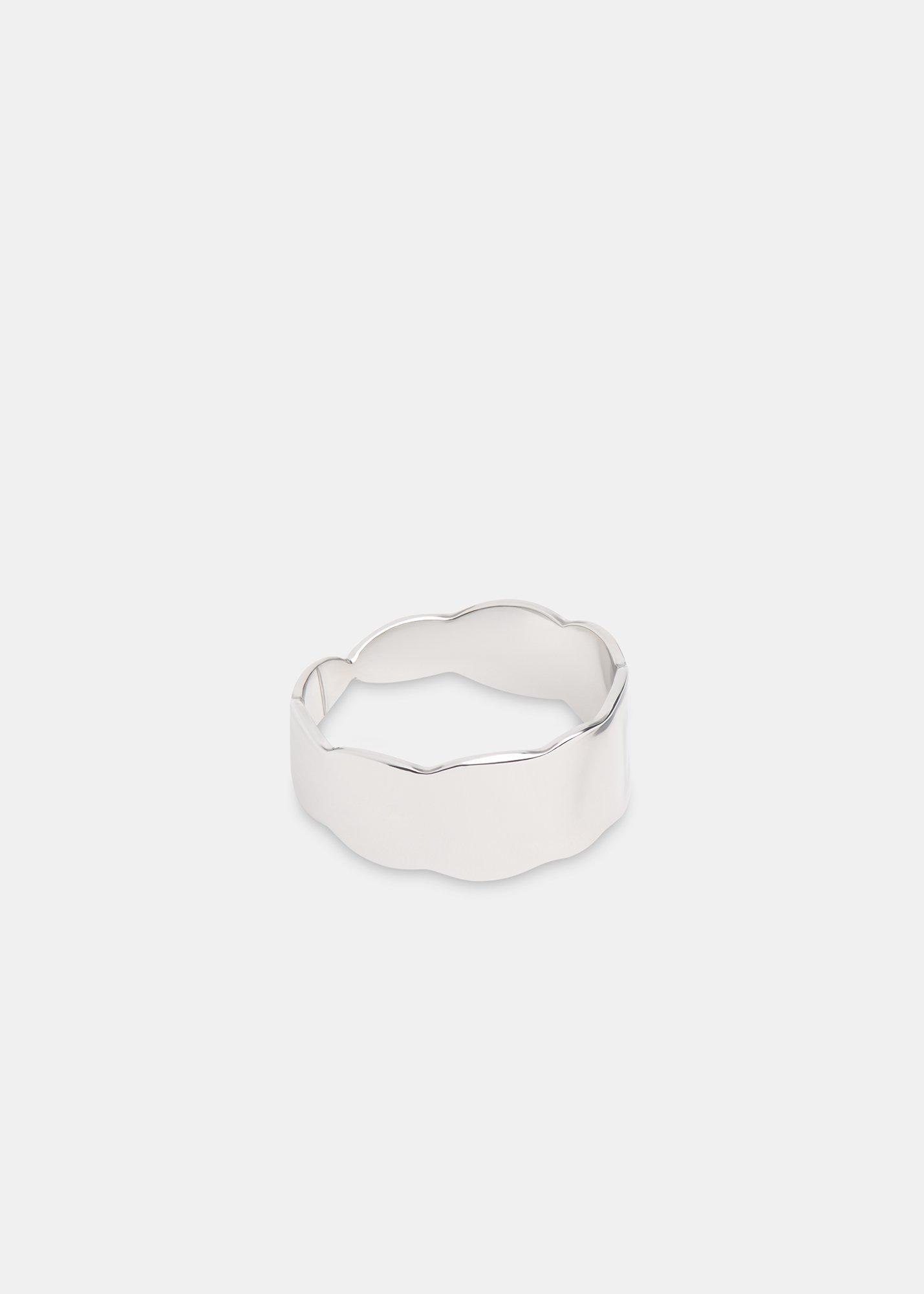 Silver Scalloped Edge Ring