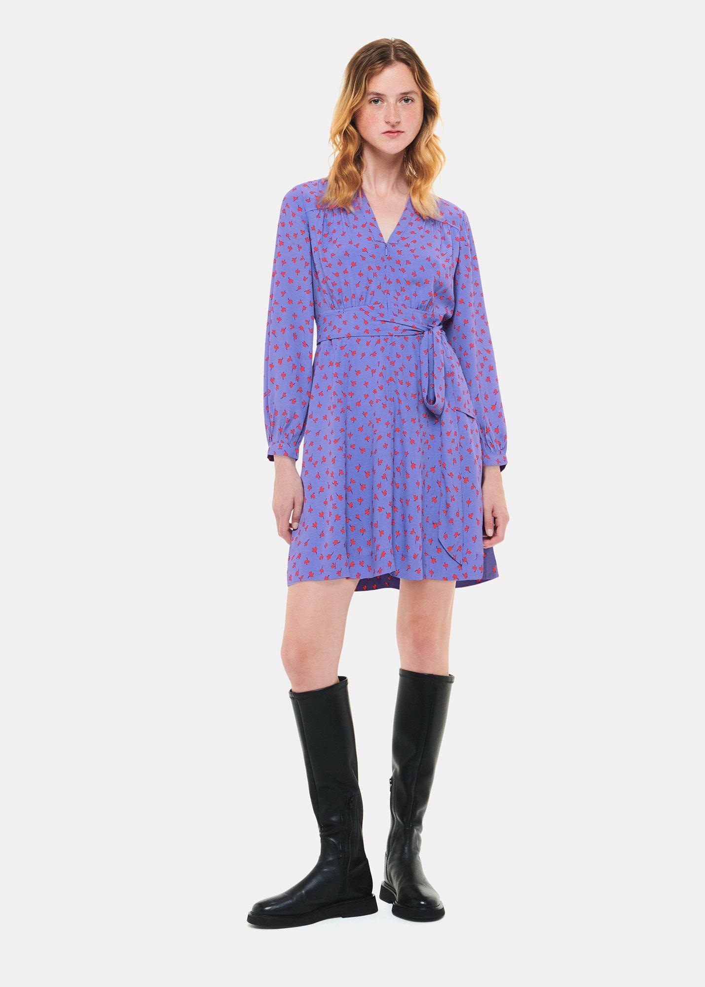 Petite Scattered Petals Print Dress