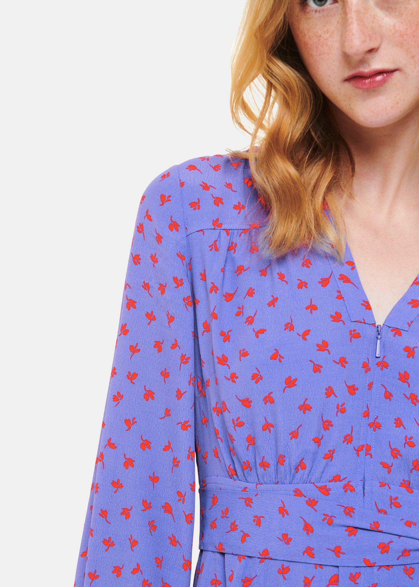 Petite Scattered Petals Print Dress