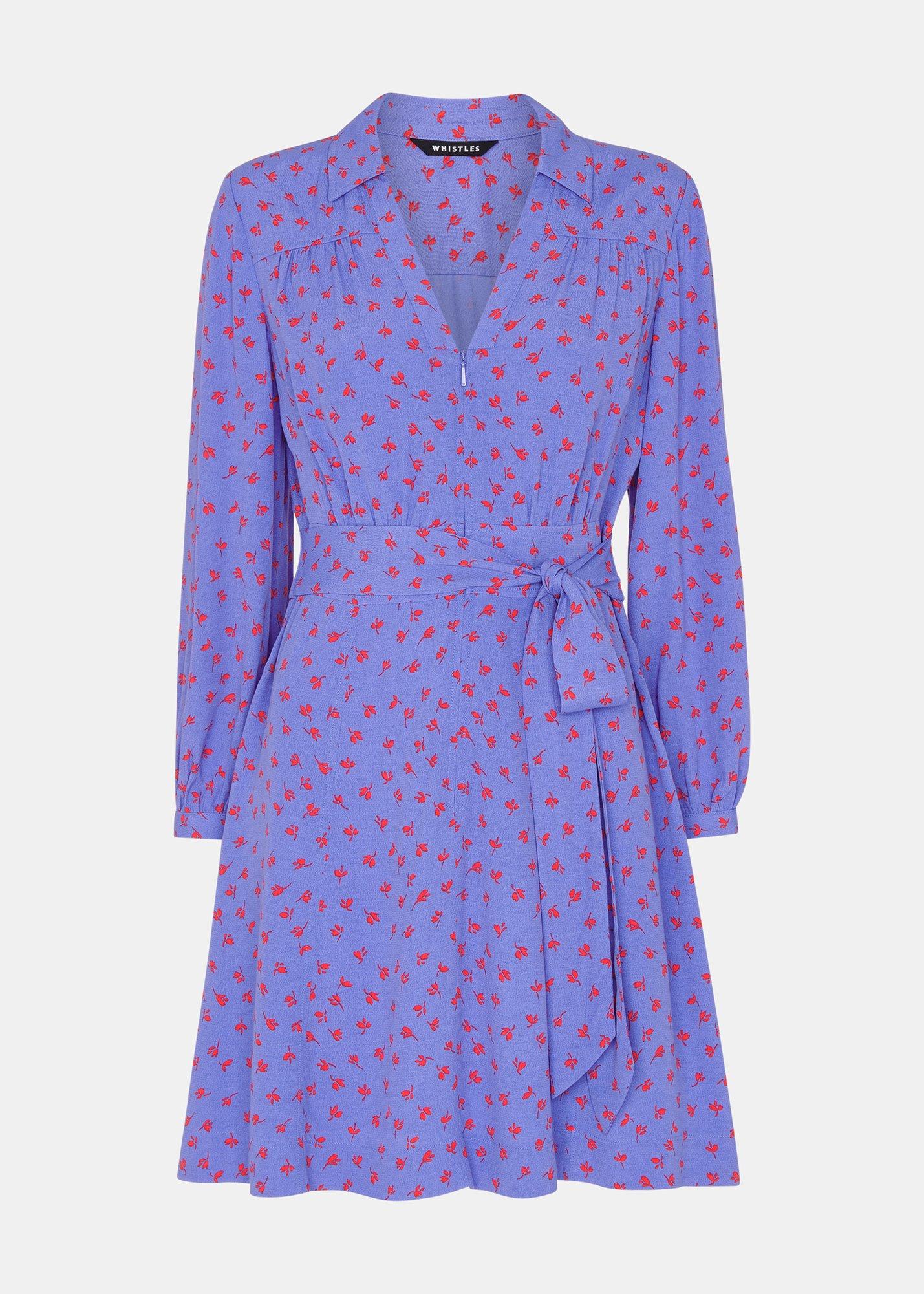 Petite Scattered Petals Print Dress