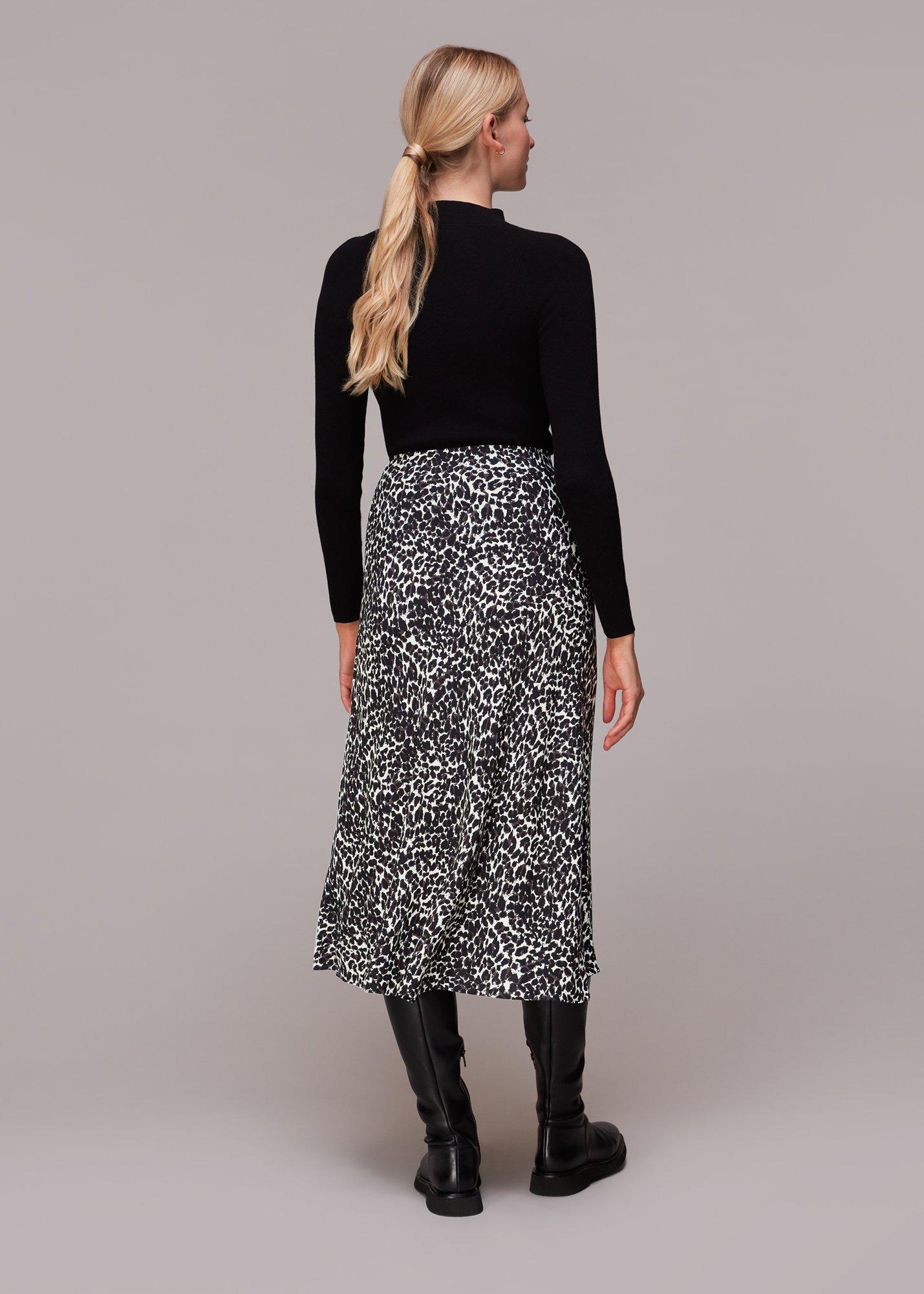 Shadow Leopard Bias Cut Skirt