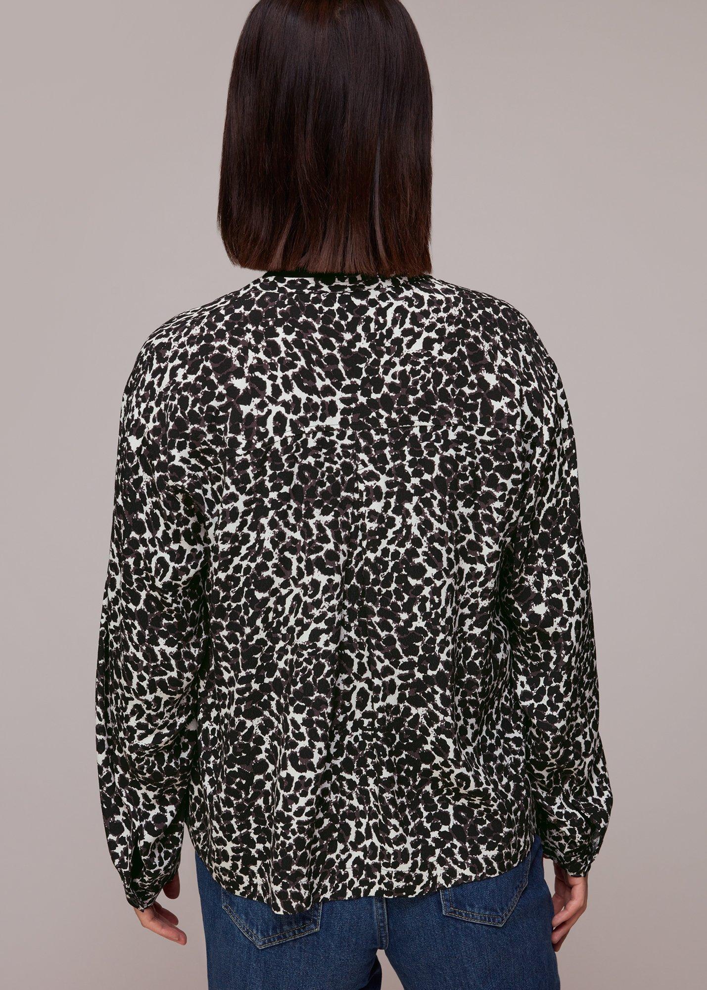 Shadow Leopard Print Blouse