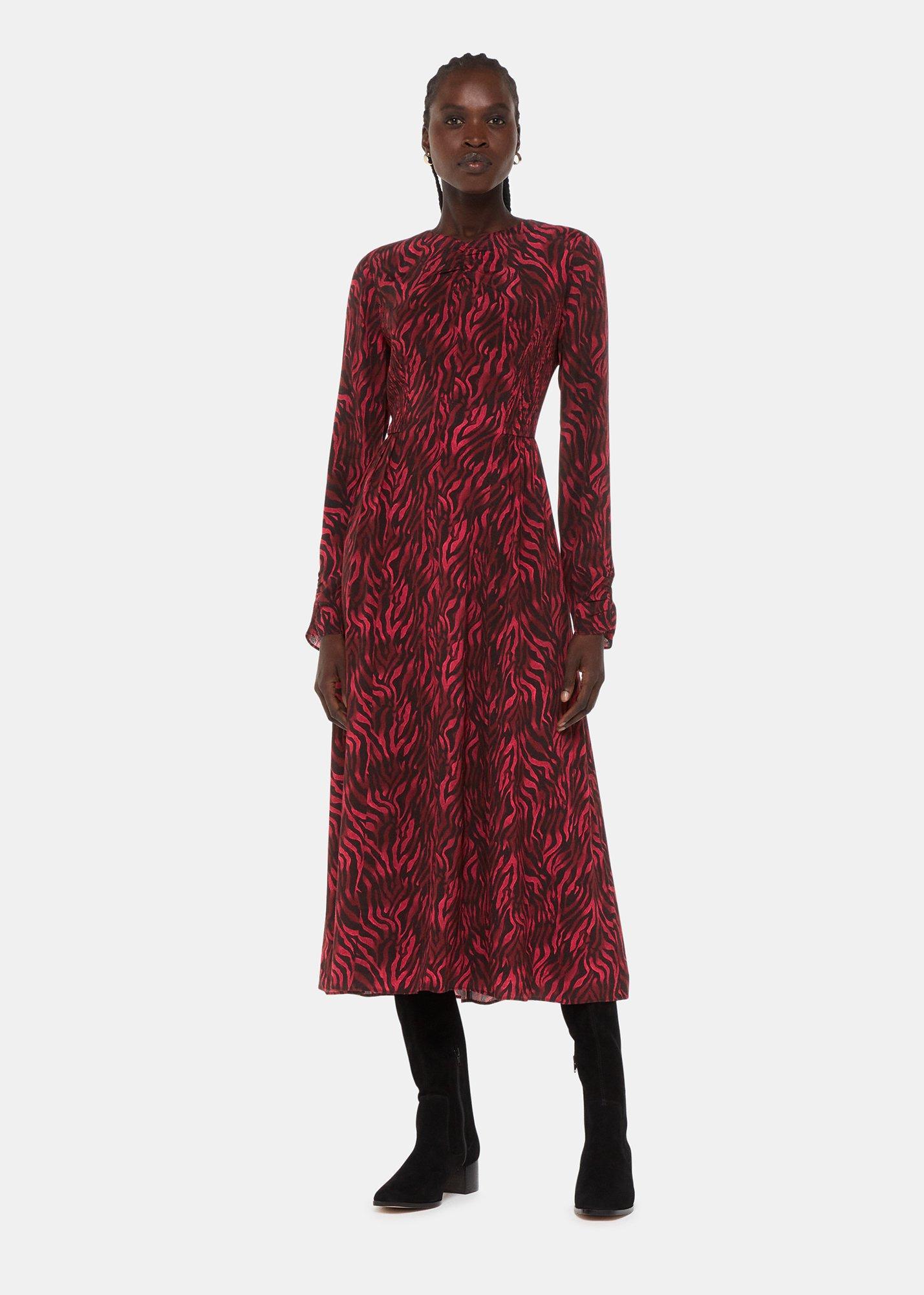 Red Shadow Tiger Heather Dress