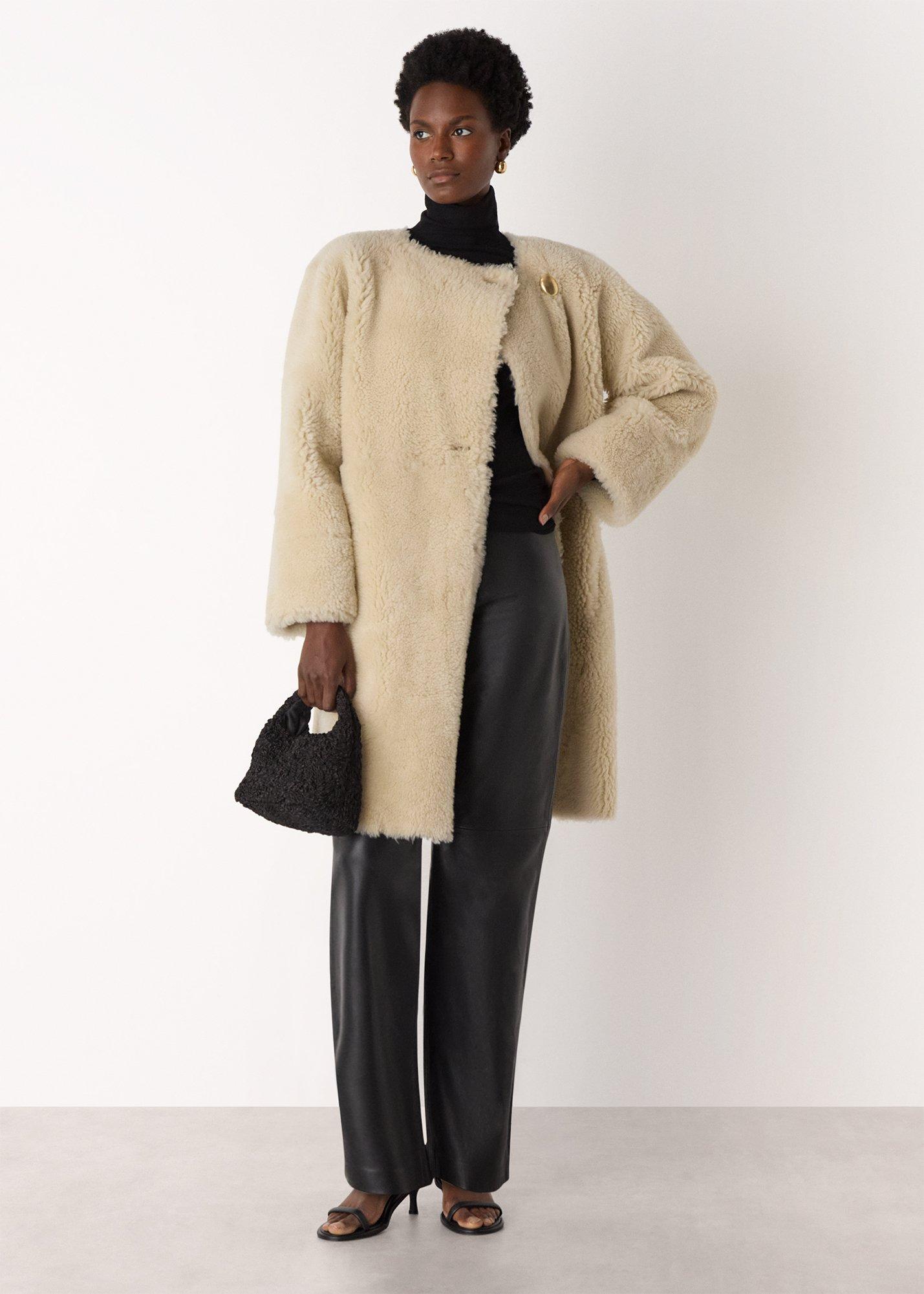 Shearling Cocoon Coat