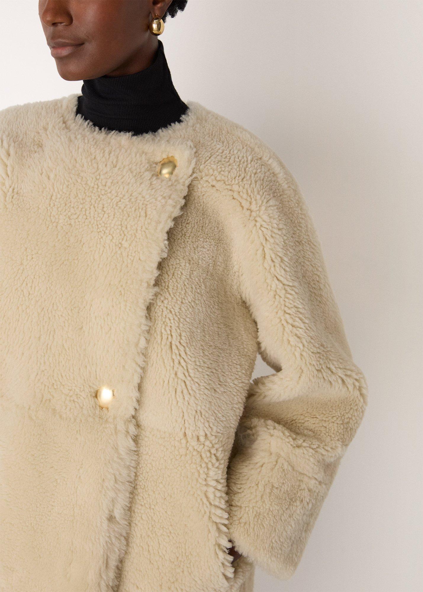 Shearling Cocoon Coat