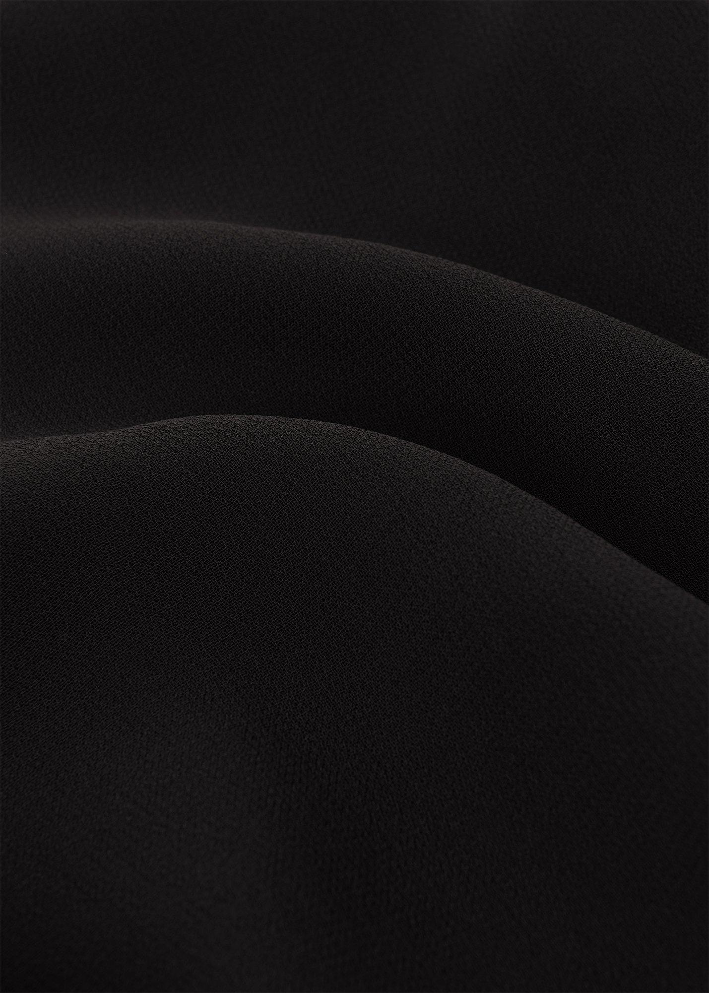 Sheer V Neck Frill Blouse