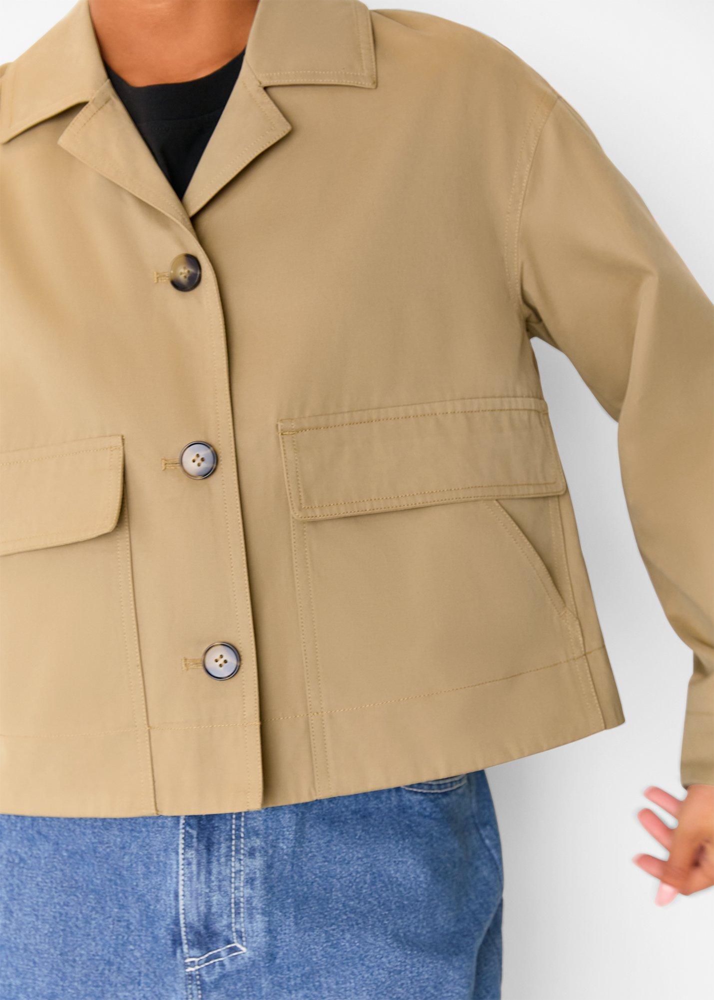 Petite Short Cotton Trench Jacket