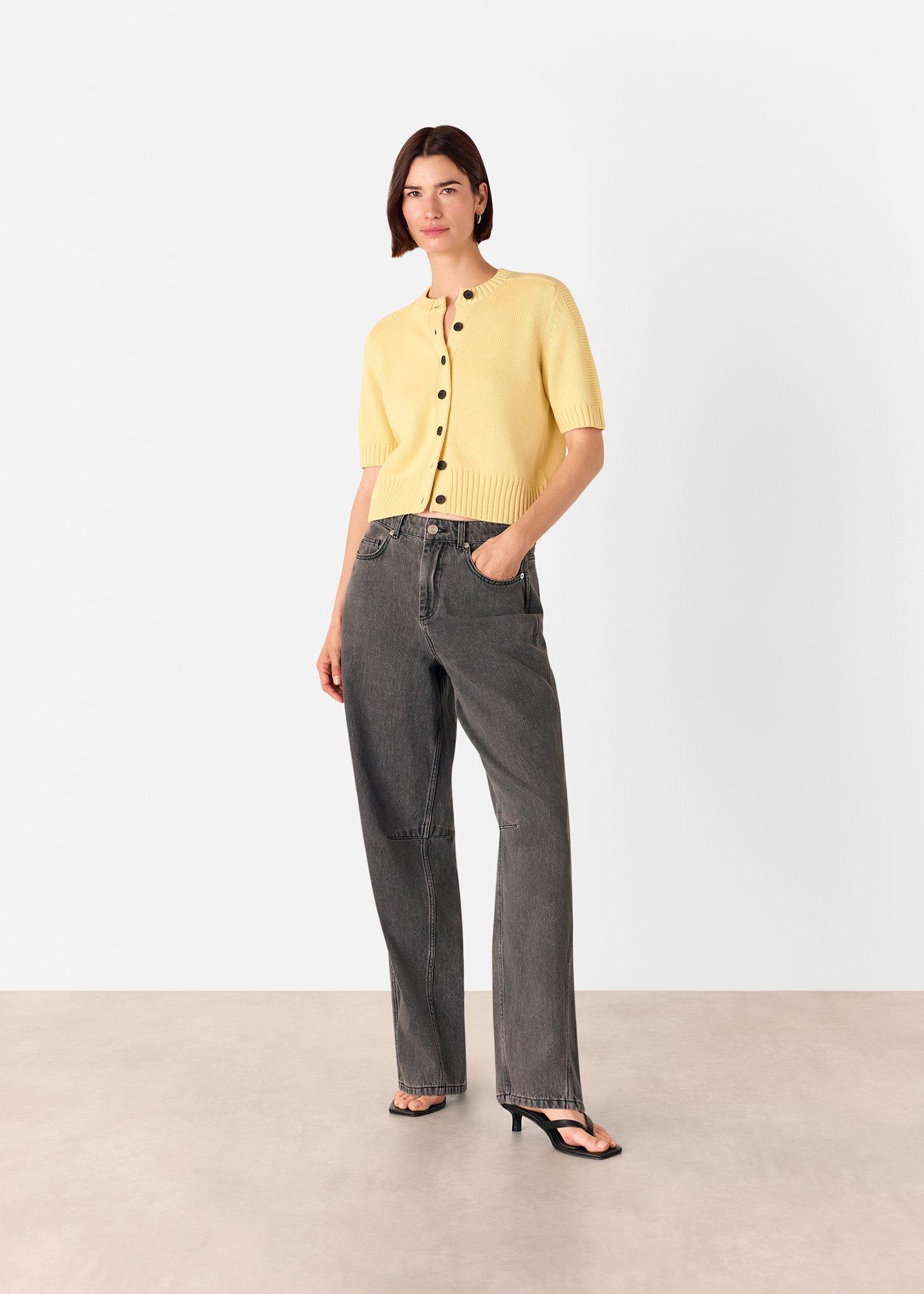 Short Sleeve Button Cardigan