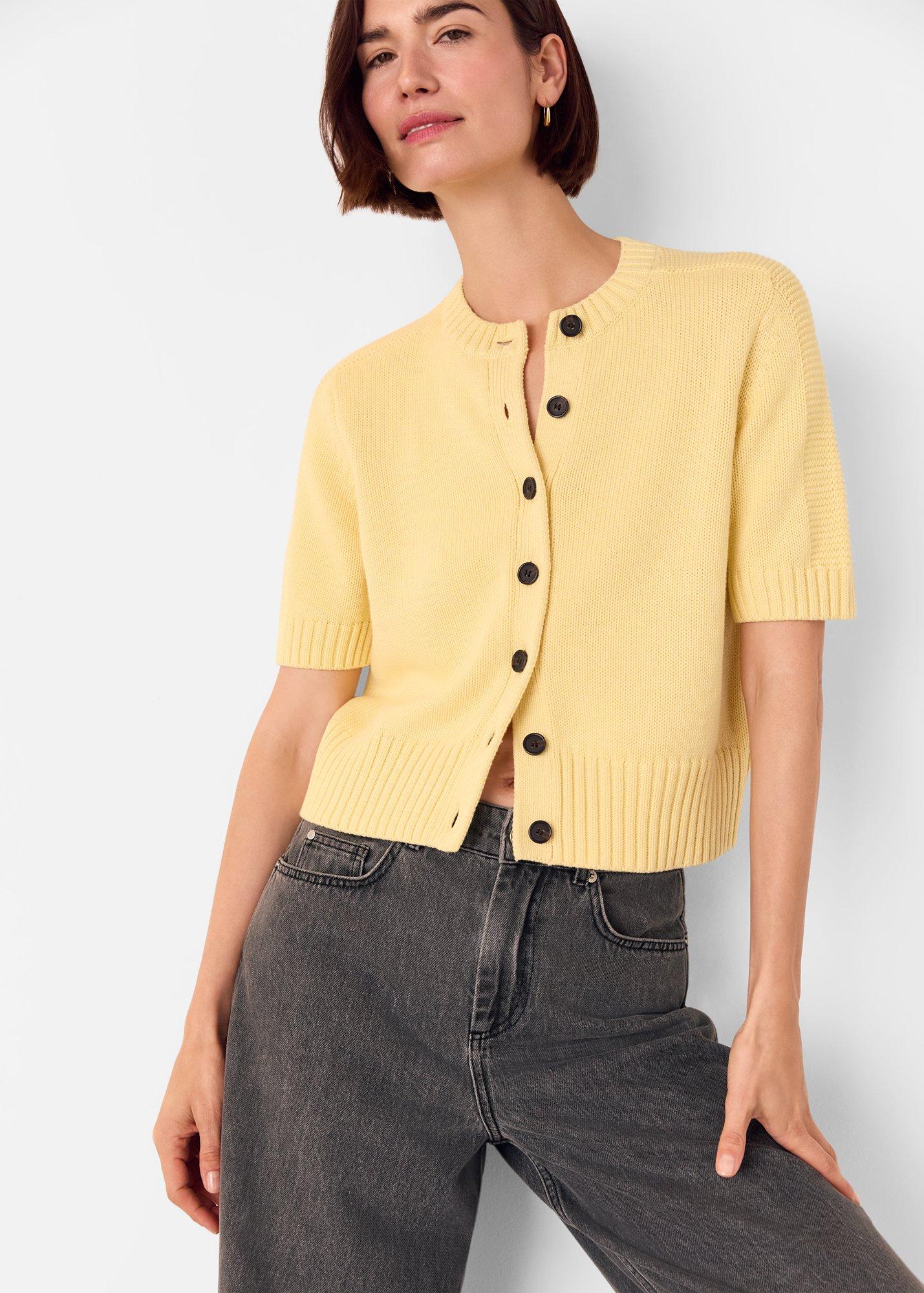 Short Sleeve Button Cardigan