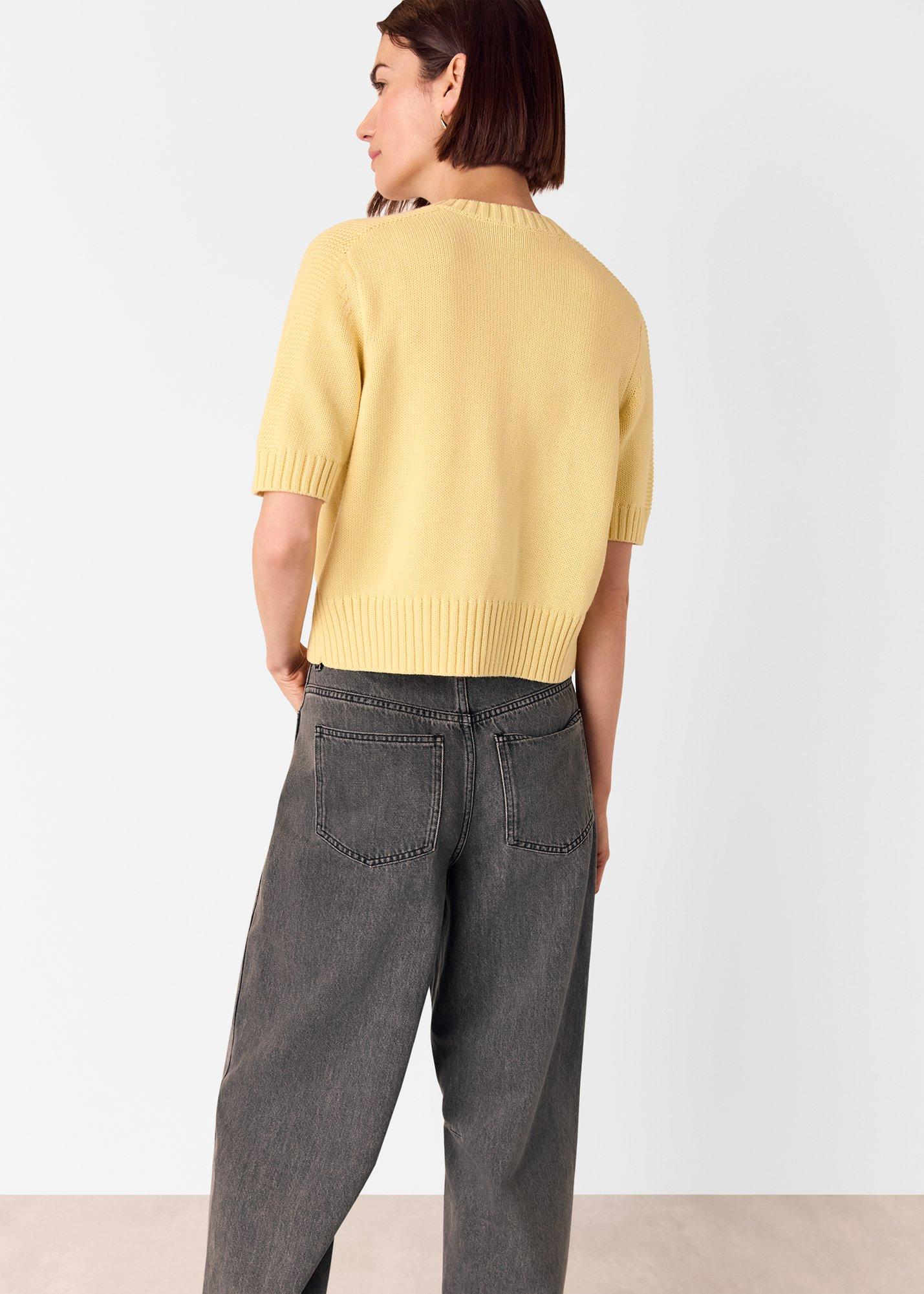 Short Sleeve Button Cardigan