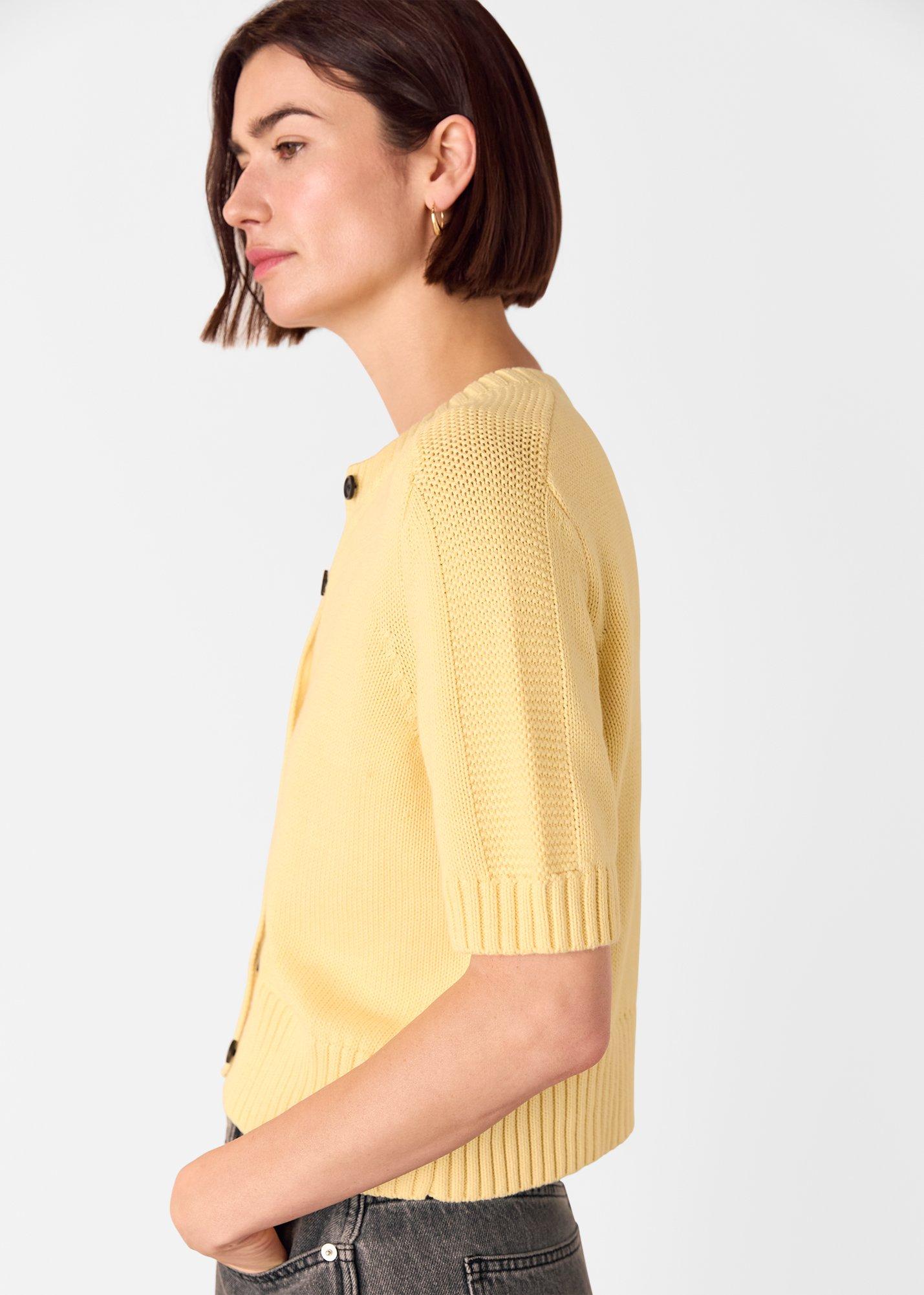 Short Sleeve Button Cardigan