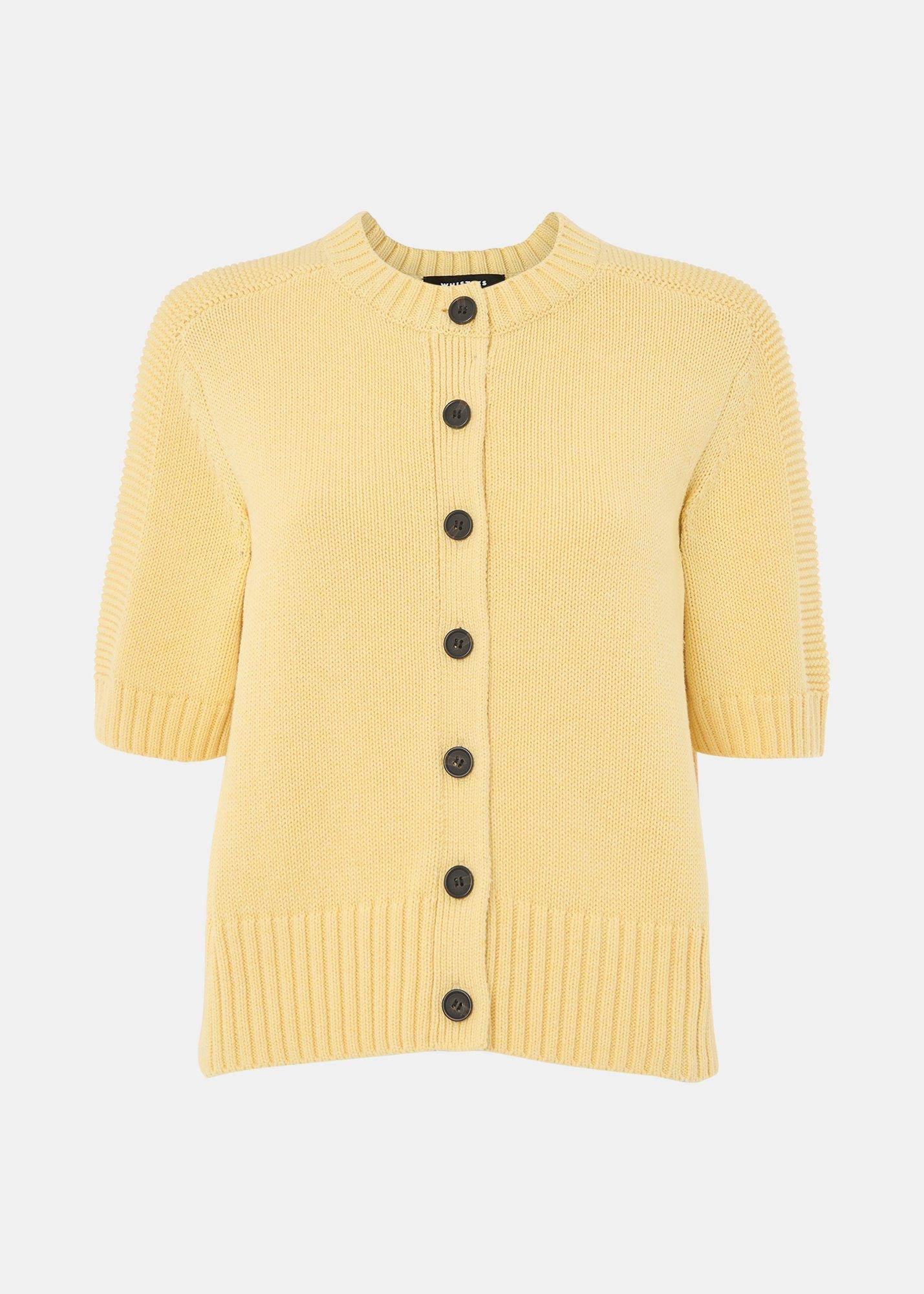 Short Sleeve Button Cardigan