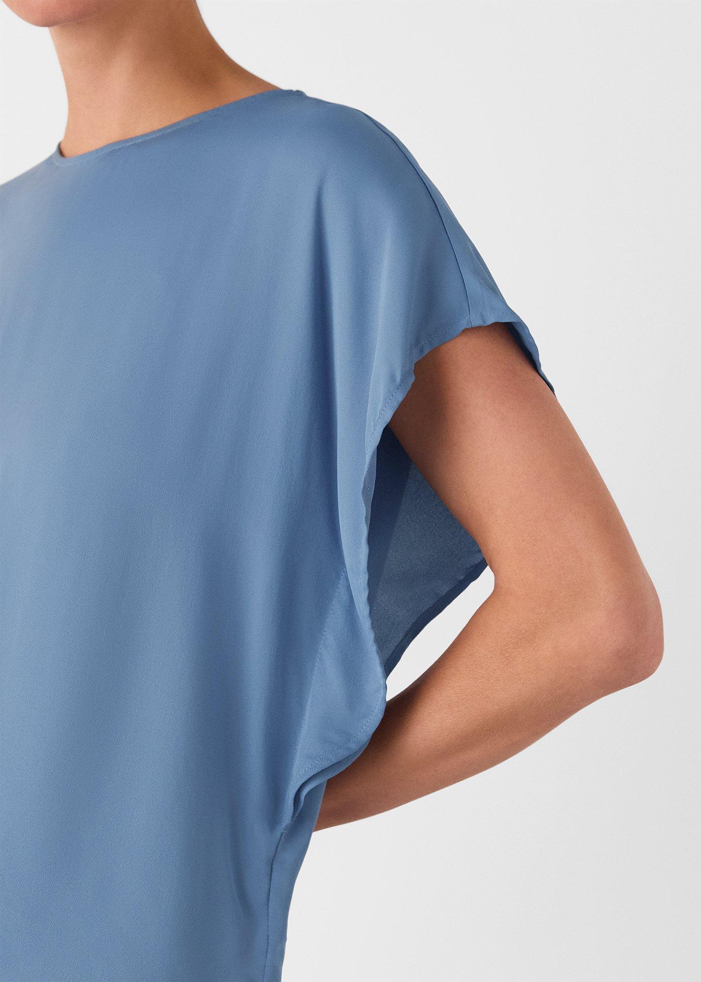 Short Sleeve Crepe Shell Top