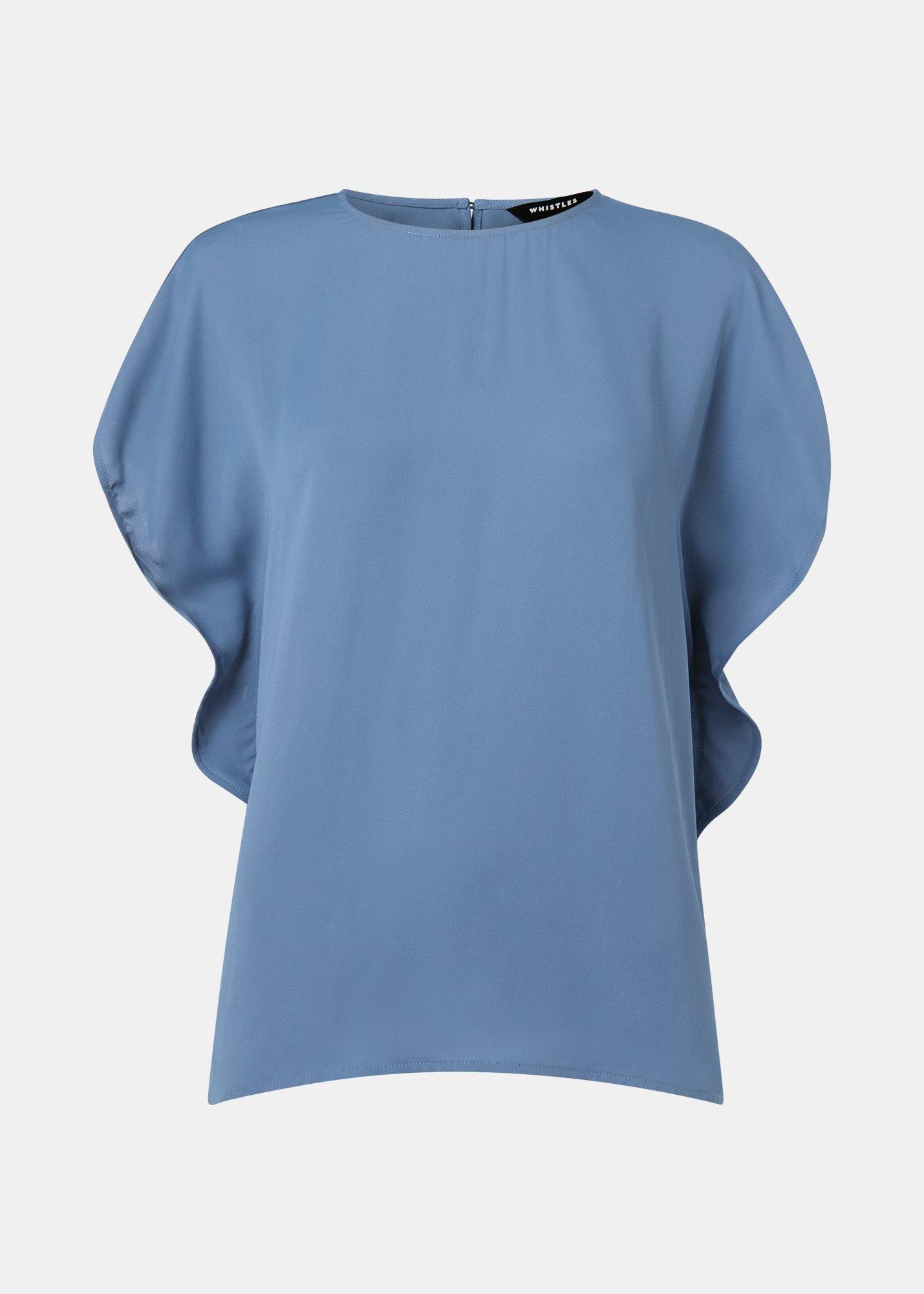 Short Sleeve Crepe Shell Top