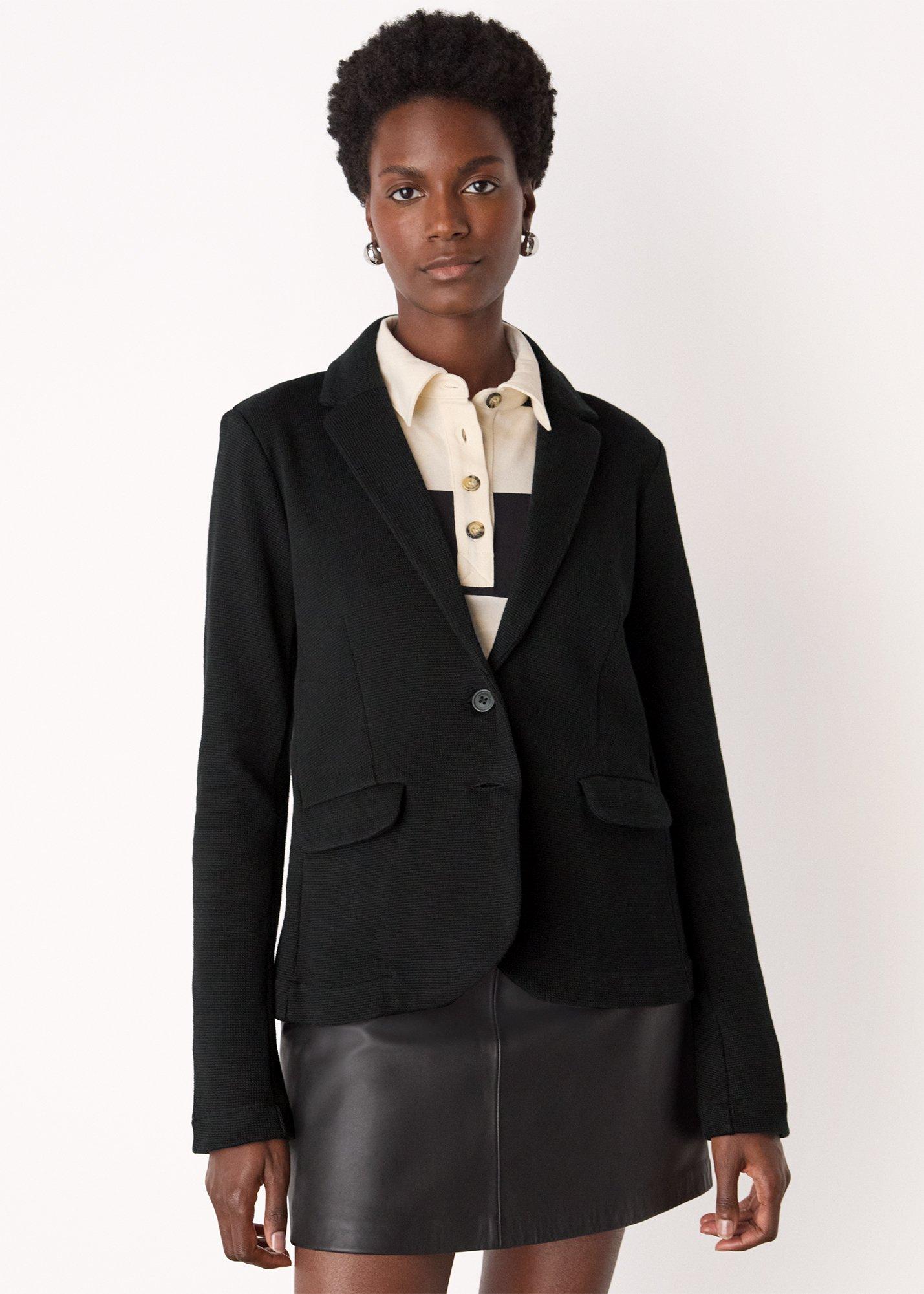 Slim Jersey Jacket Black